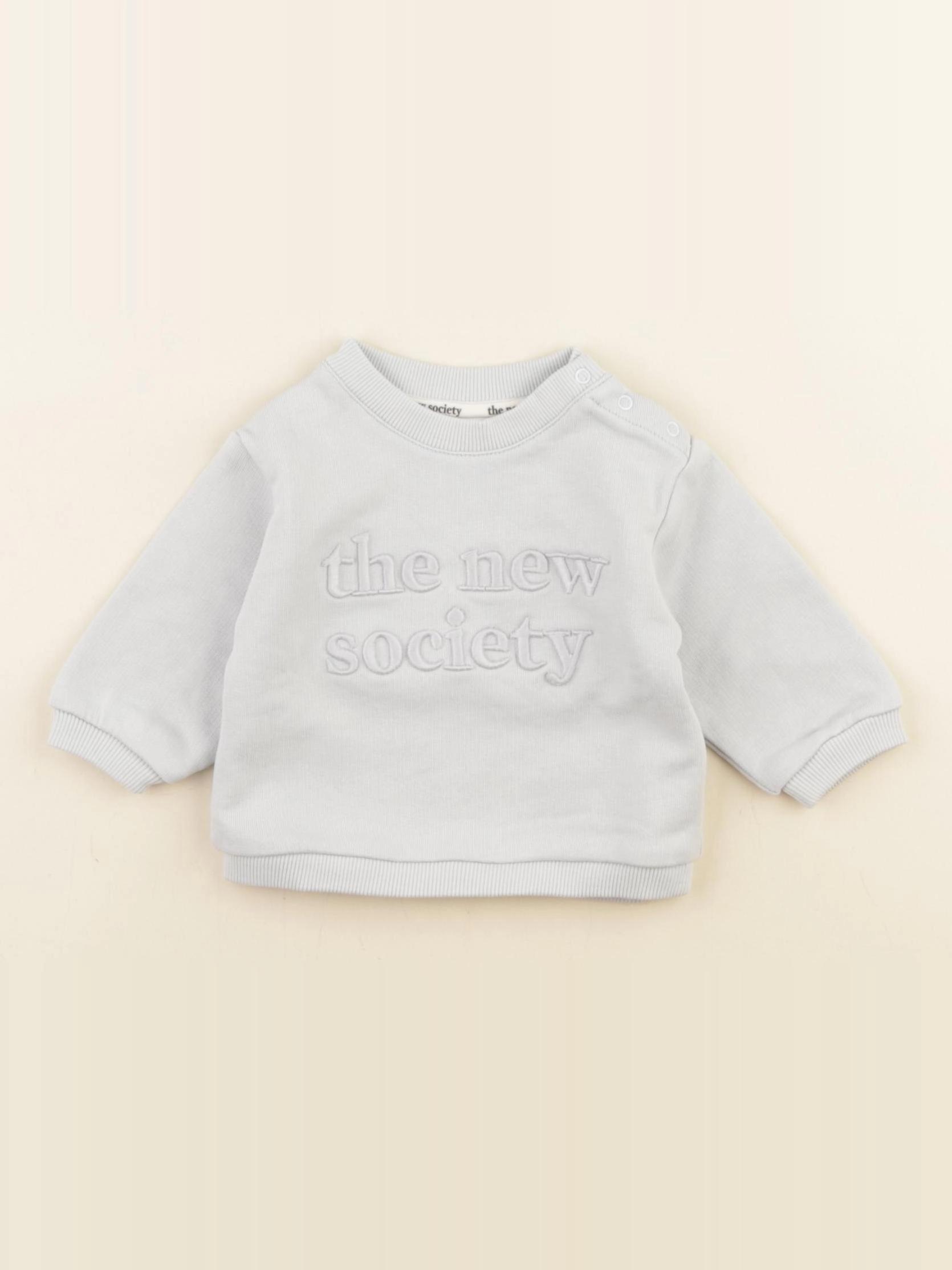 The new society - sweat bleu - 3 mois