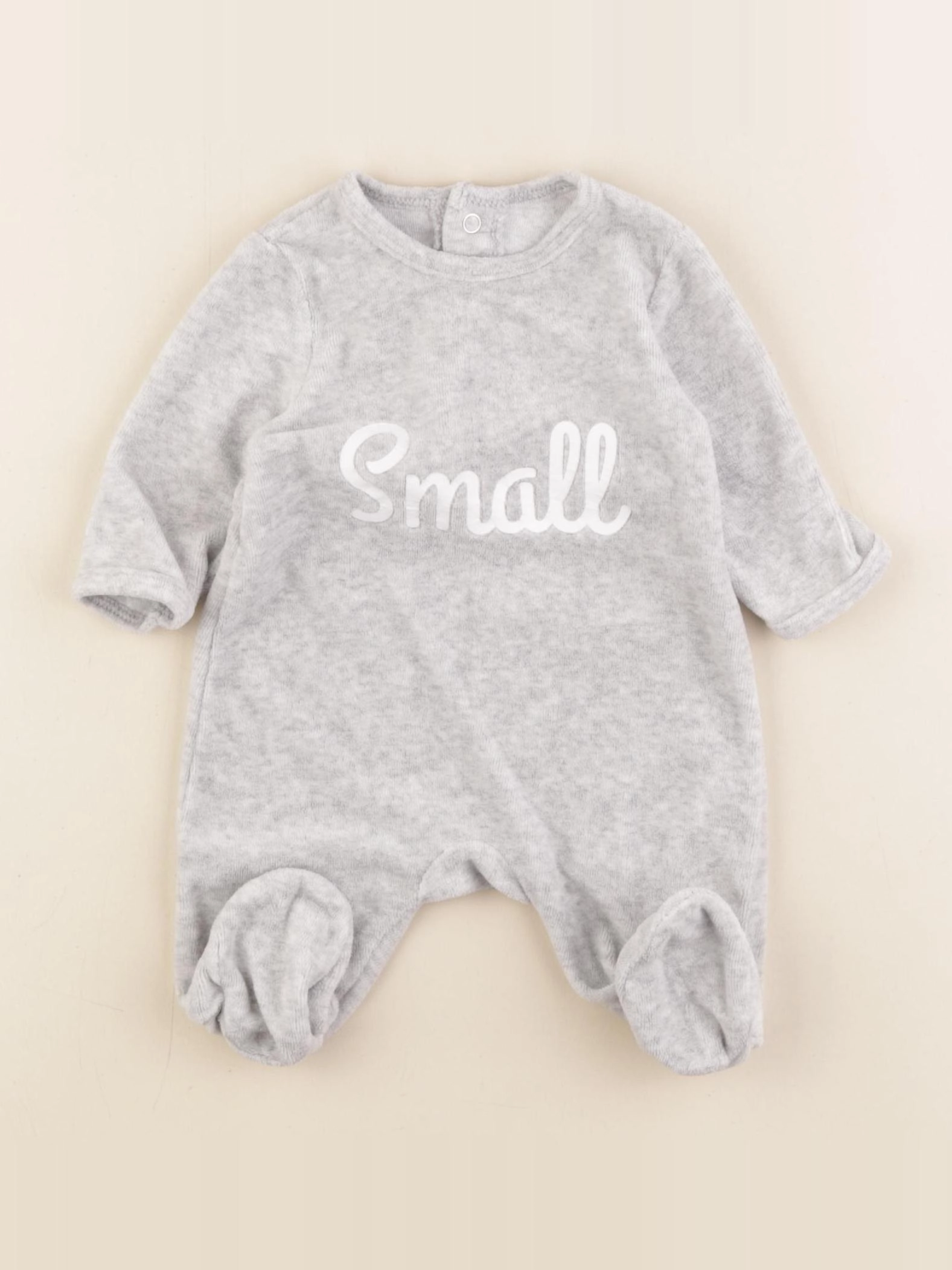 La Redoute - pyjama velours gris - 1 mois