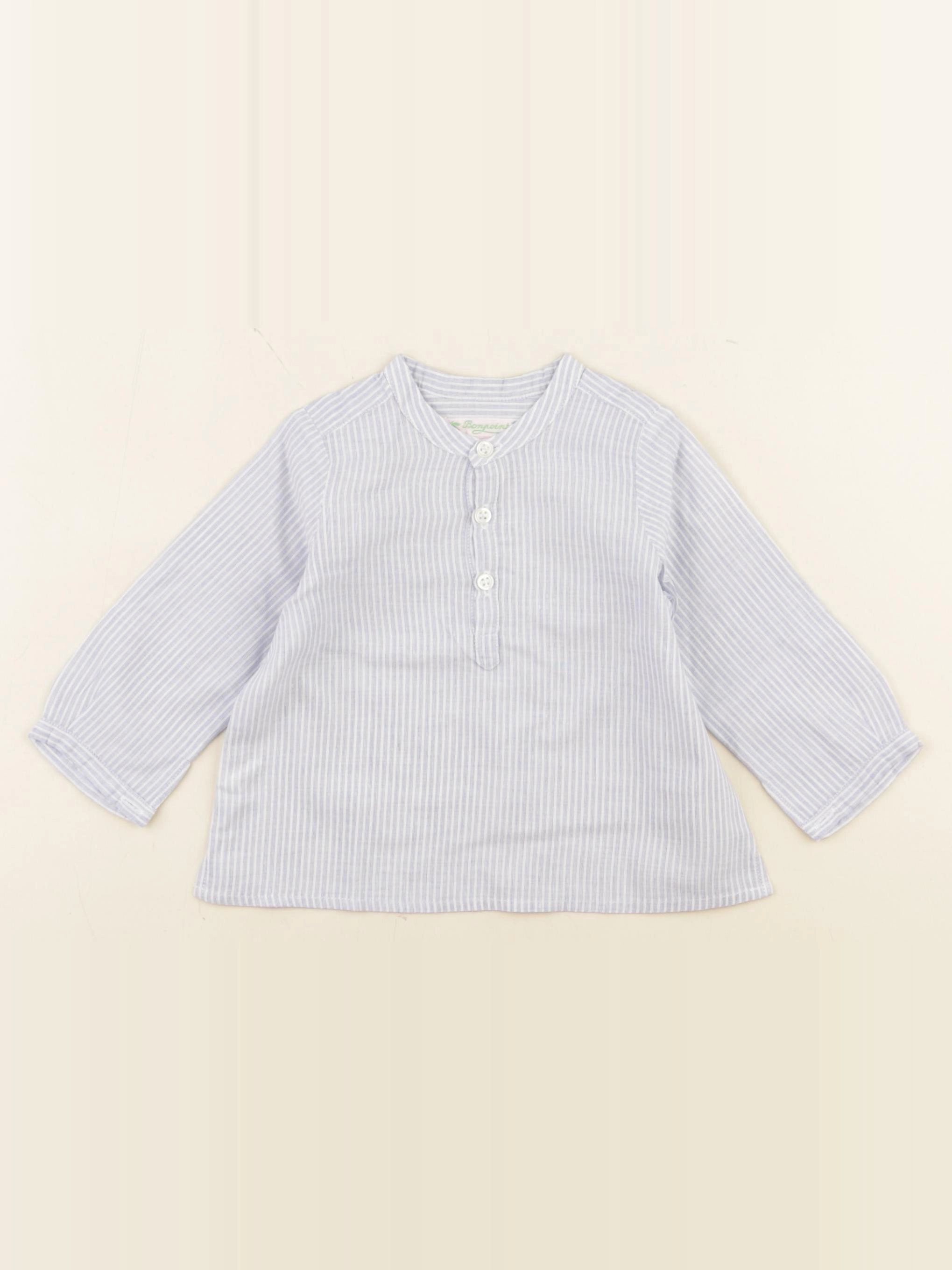 Bonpoint - chemise bleu - 6 mois