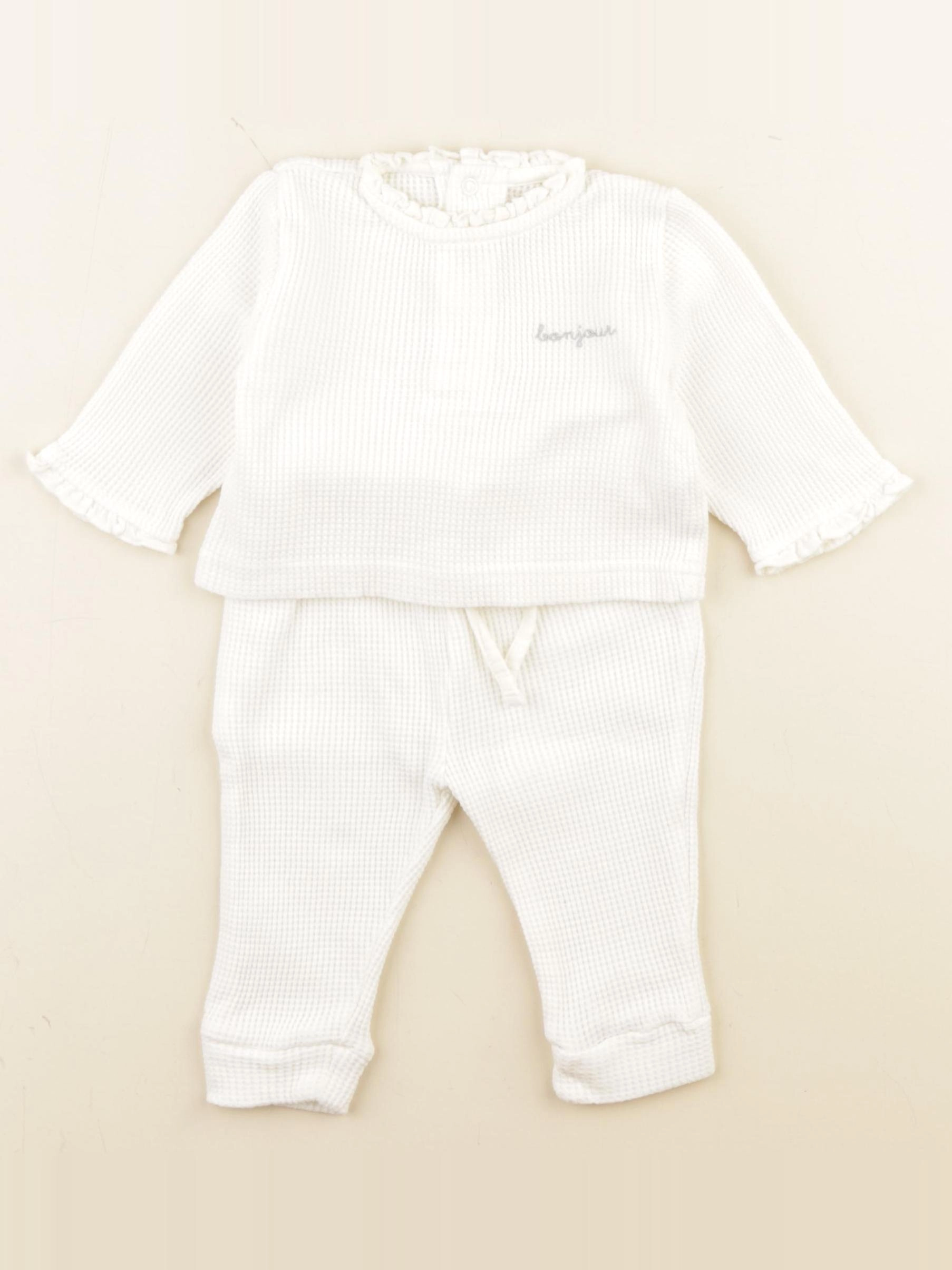 Boutchou - ensemble blanc - 3 mois