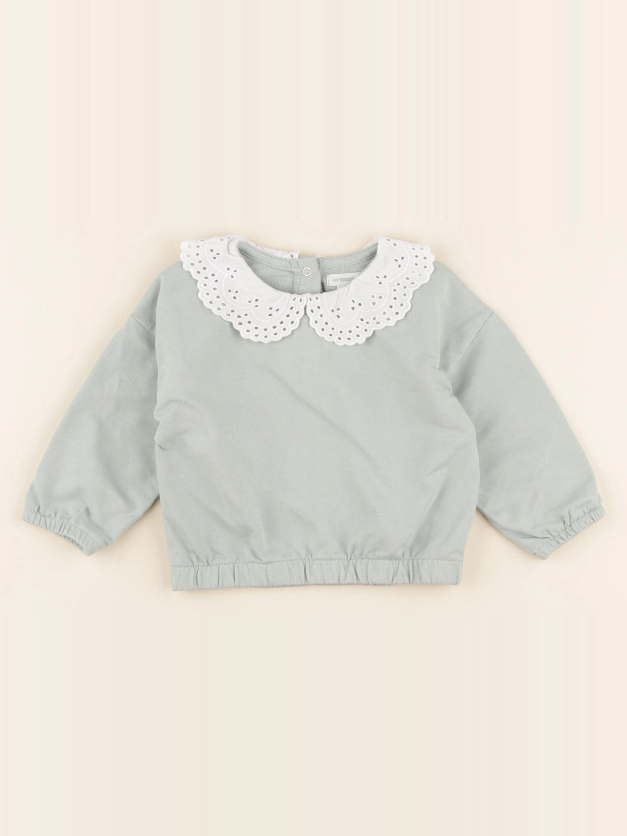 Vertbaudet - sweat vert - 12 mois