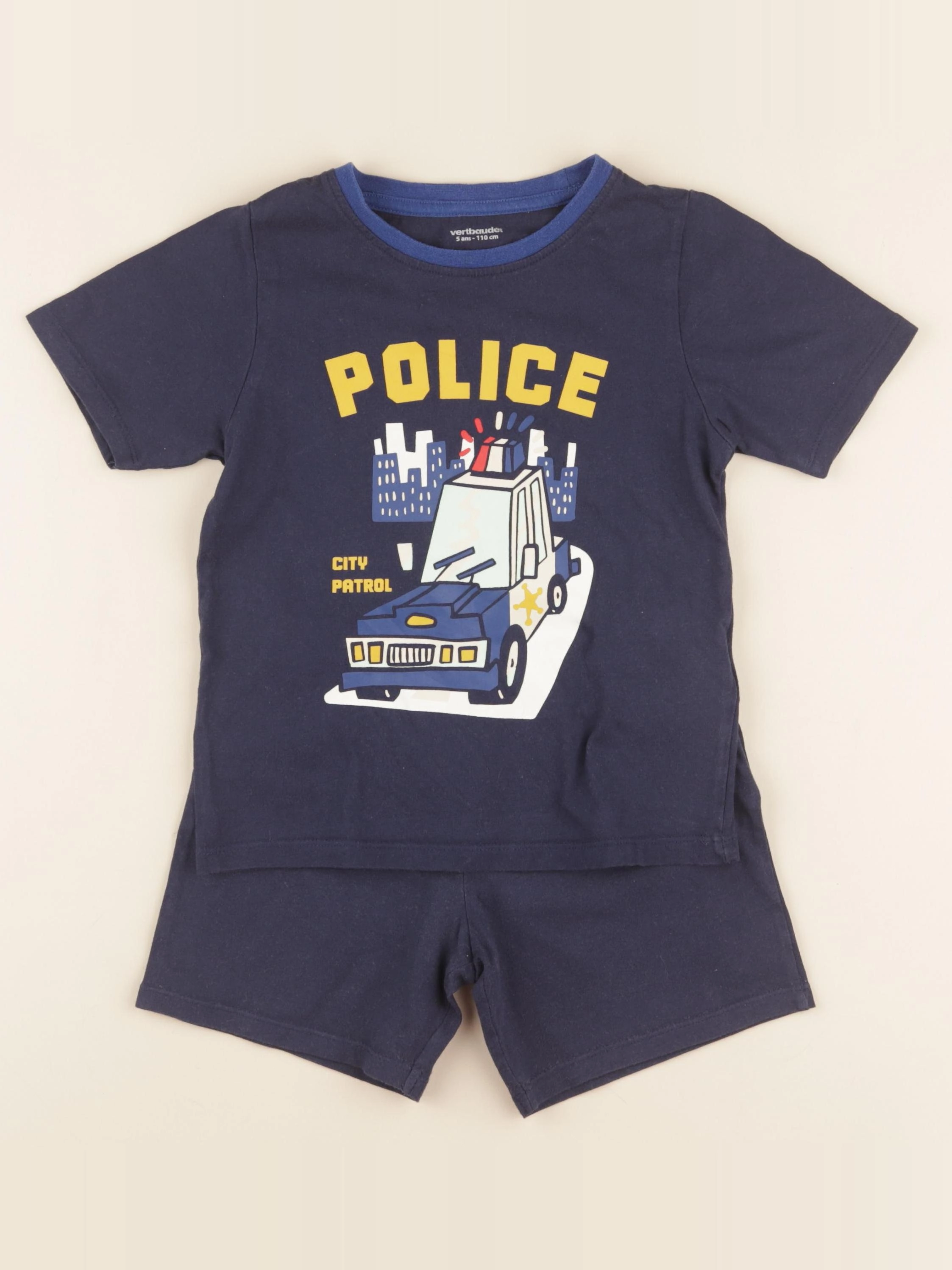 Vertbaudet - pyjama coton bleu - 5 ans