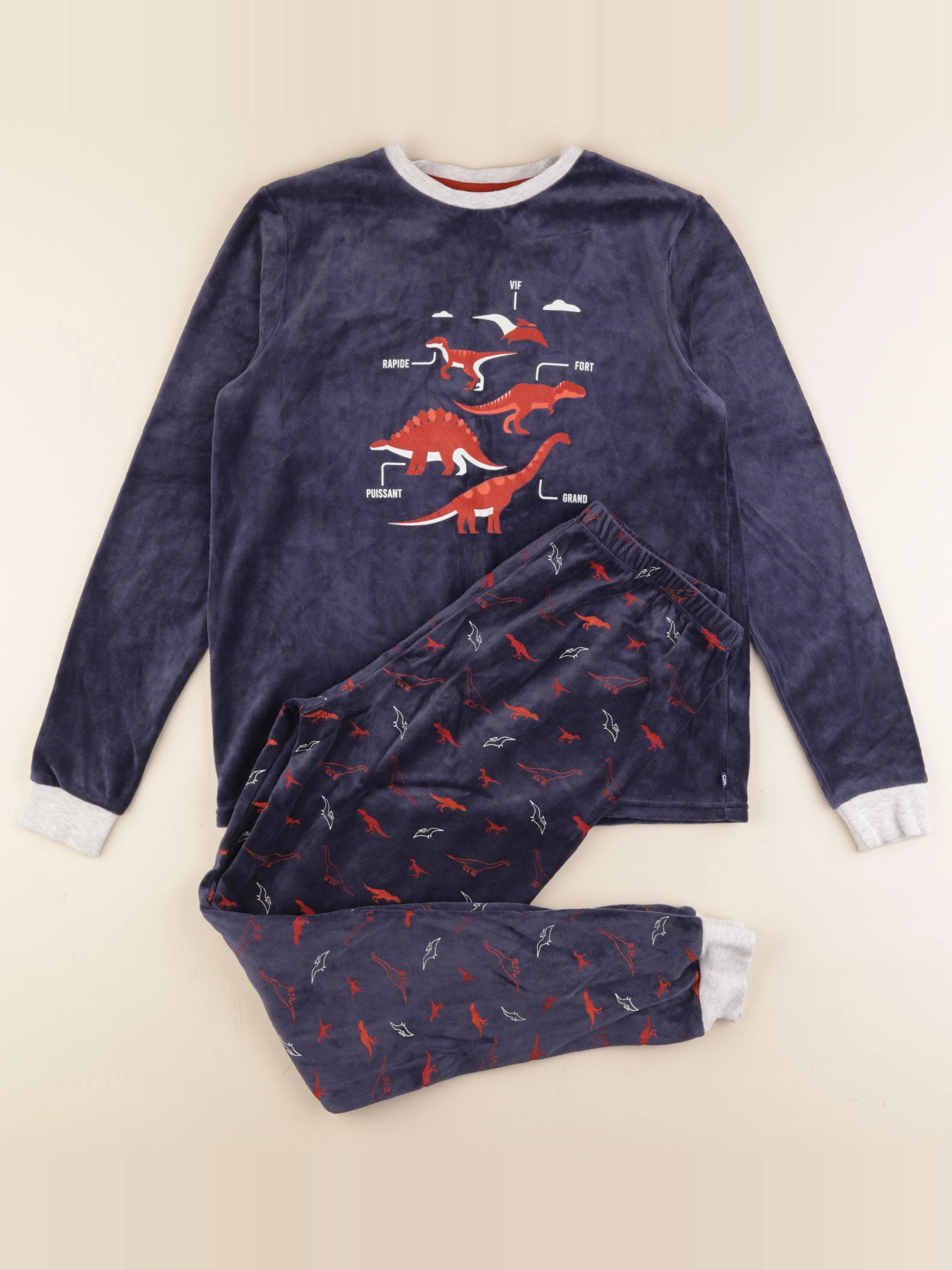 Okaidi - pyjama velours bleu - 14 ans