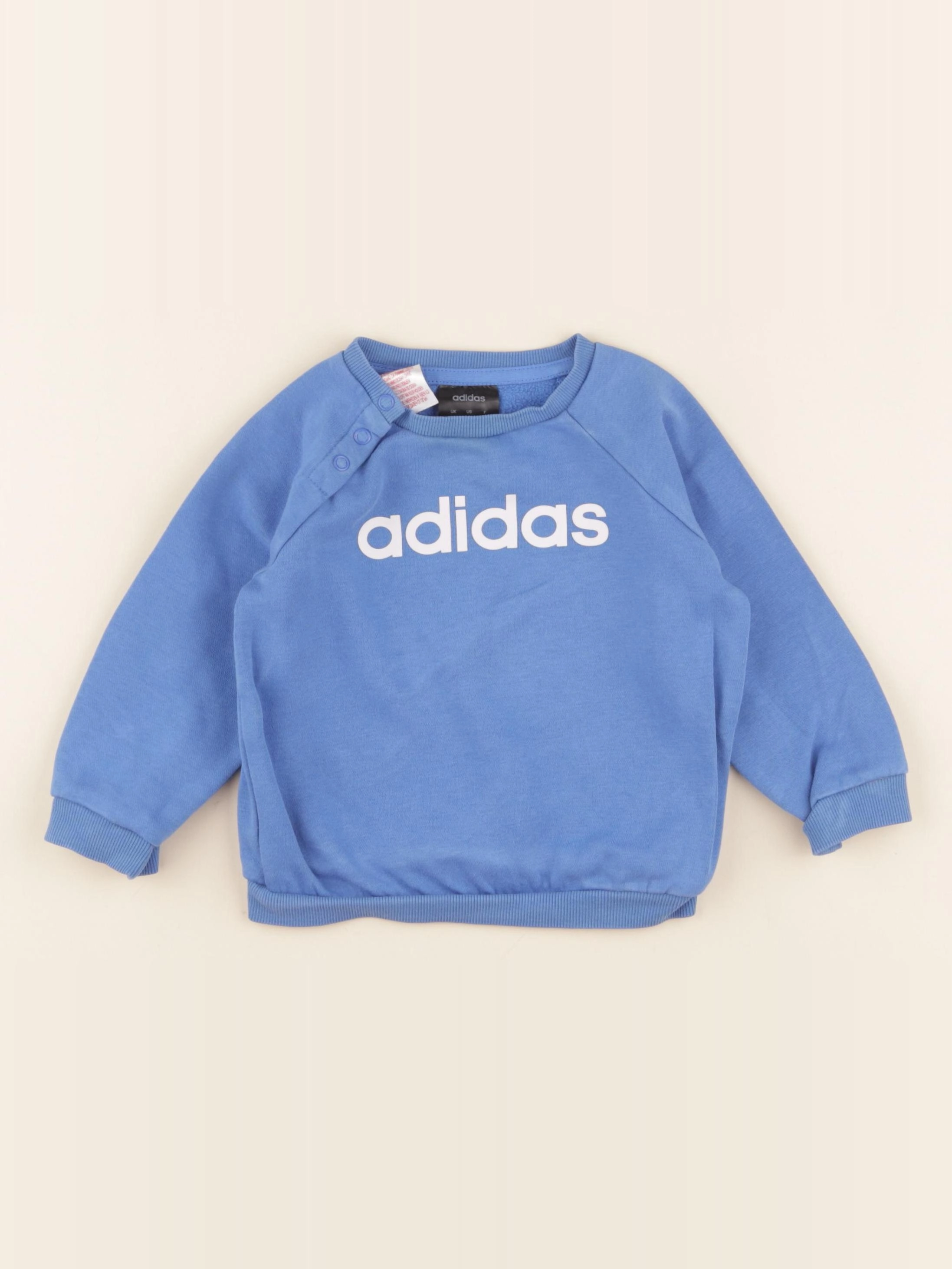 Adidas - sweat bleu - 9/12 mois