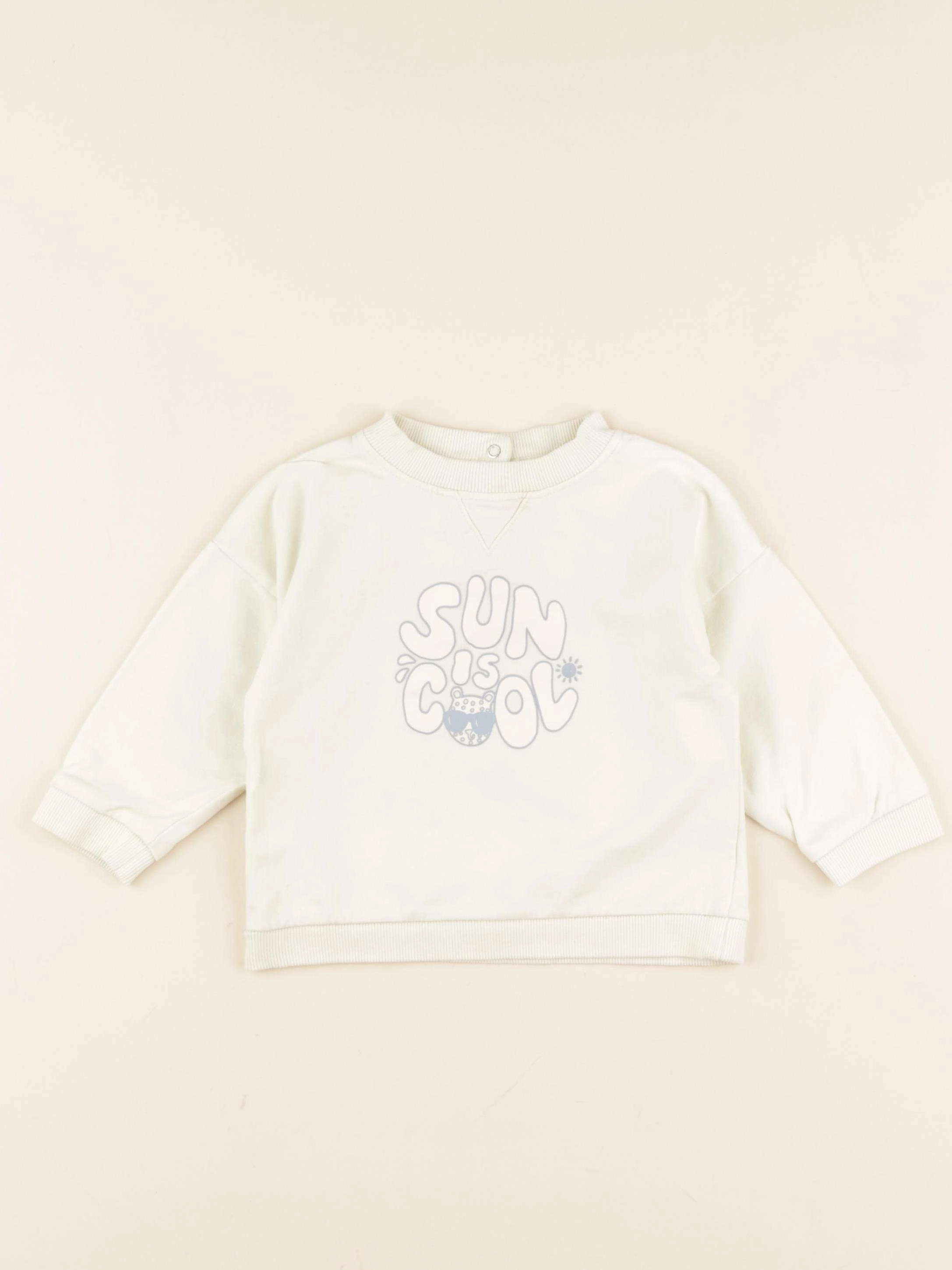 Vertbaudet - sweat jaune - 12 mois