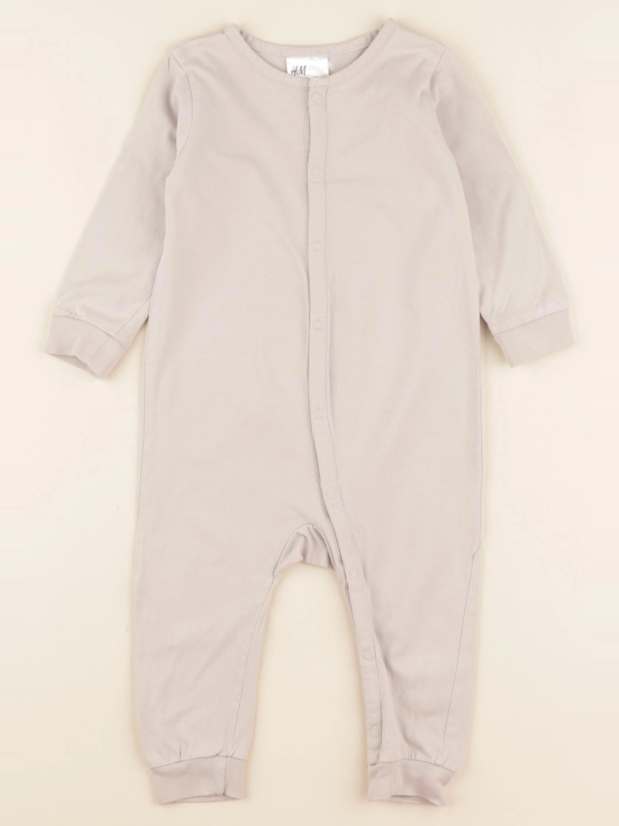 H&M - pyjama coton beige - 9/12 mois