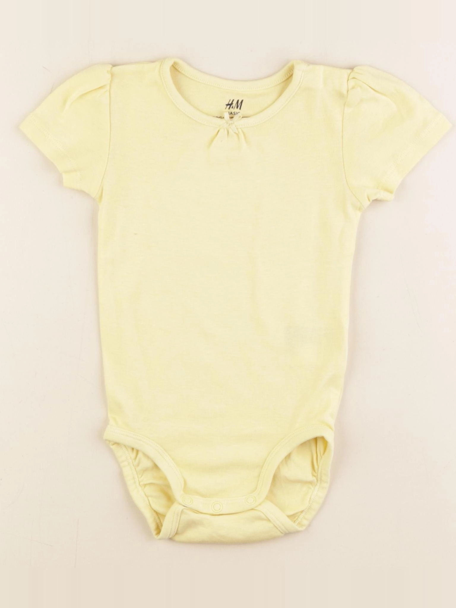H&M - body jaune - 9/12 mois