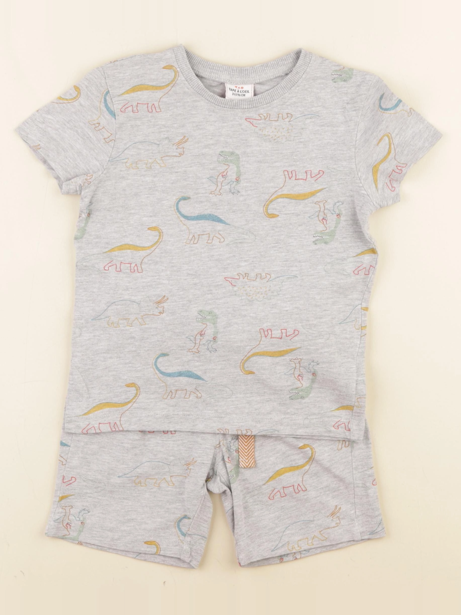 Tape à l'oeil - pyjama coton gris - 3 ans