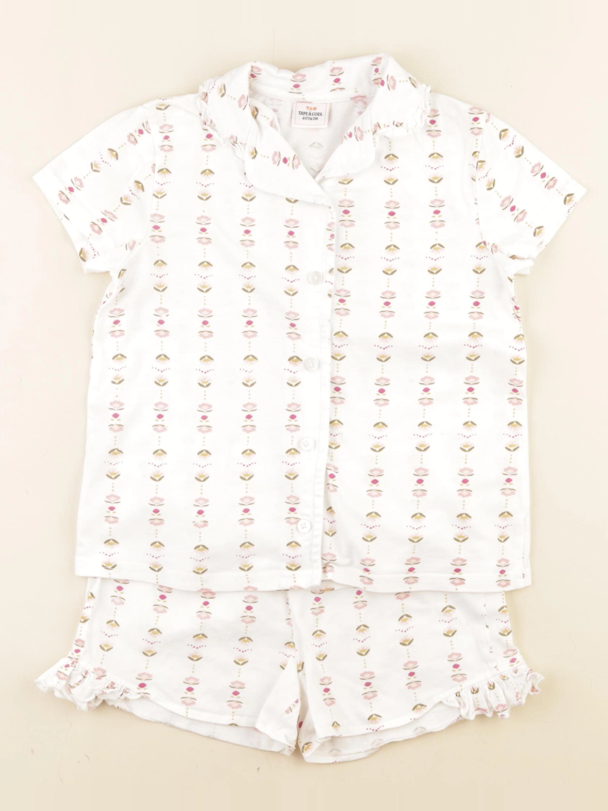 Tape à l'oeil - pyjama coton blanc - 6 ans