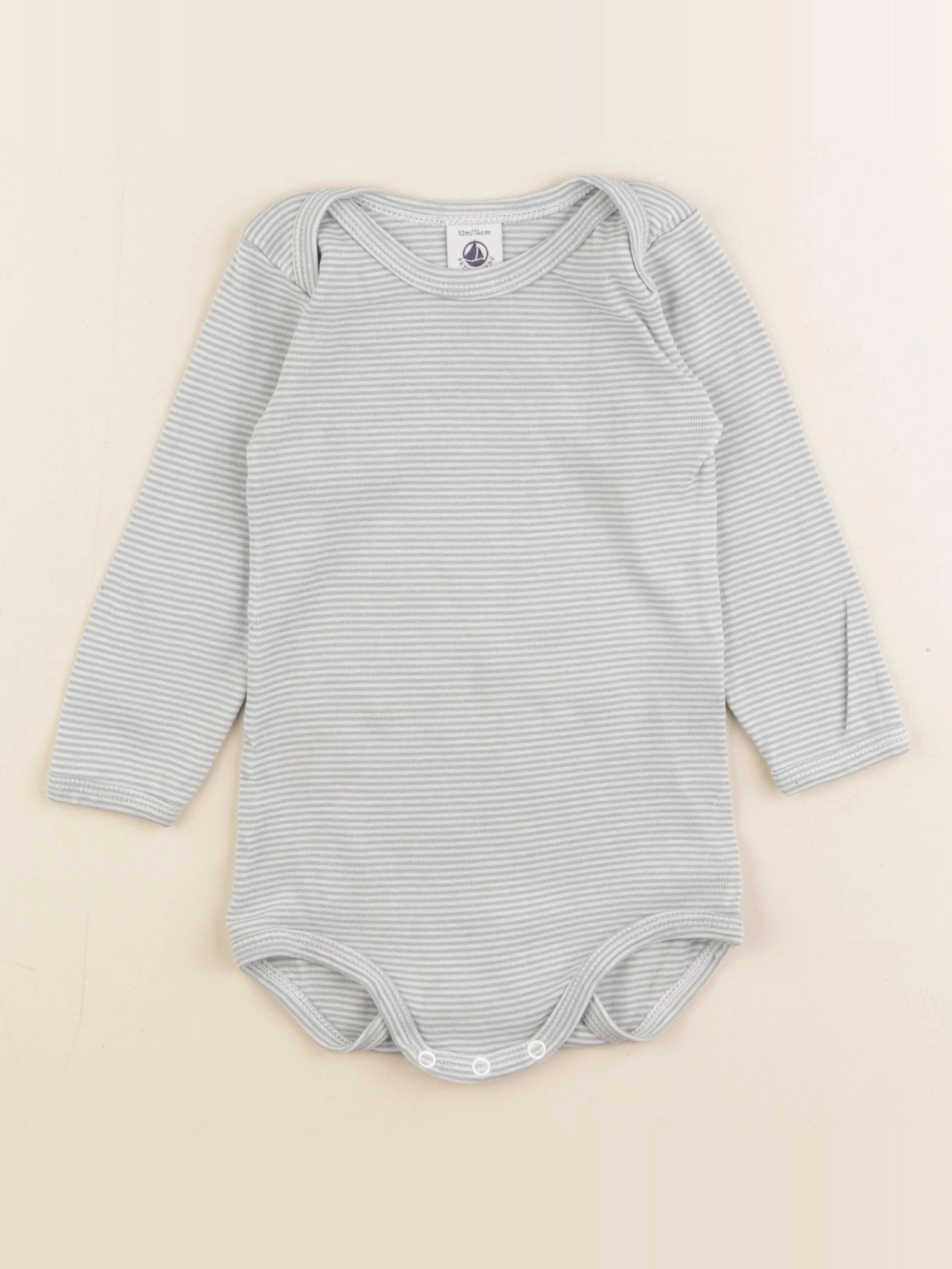 Petit Bateau - body vert - 12 mois
