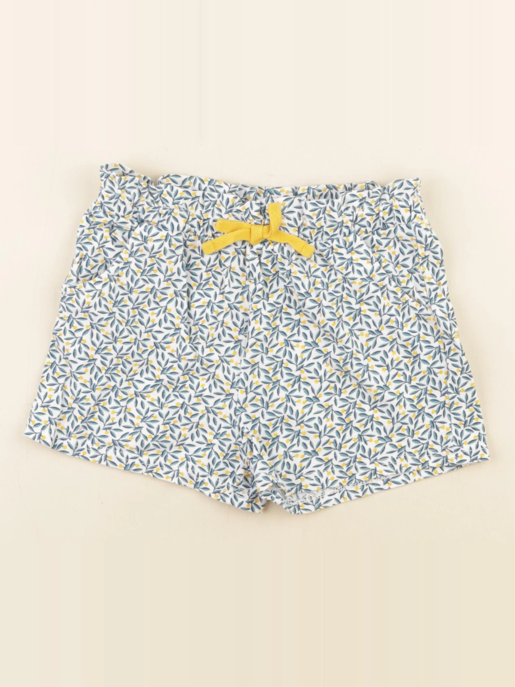 Okaidi - short blanc, bleu - 6 ans