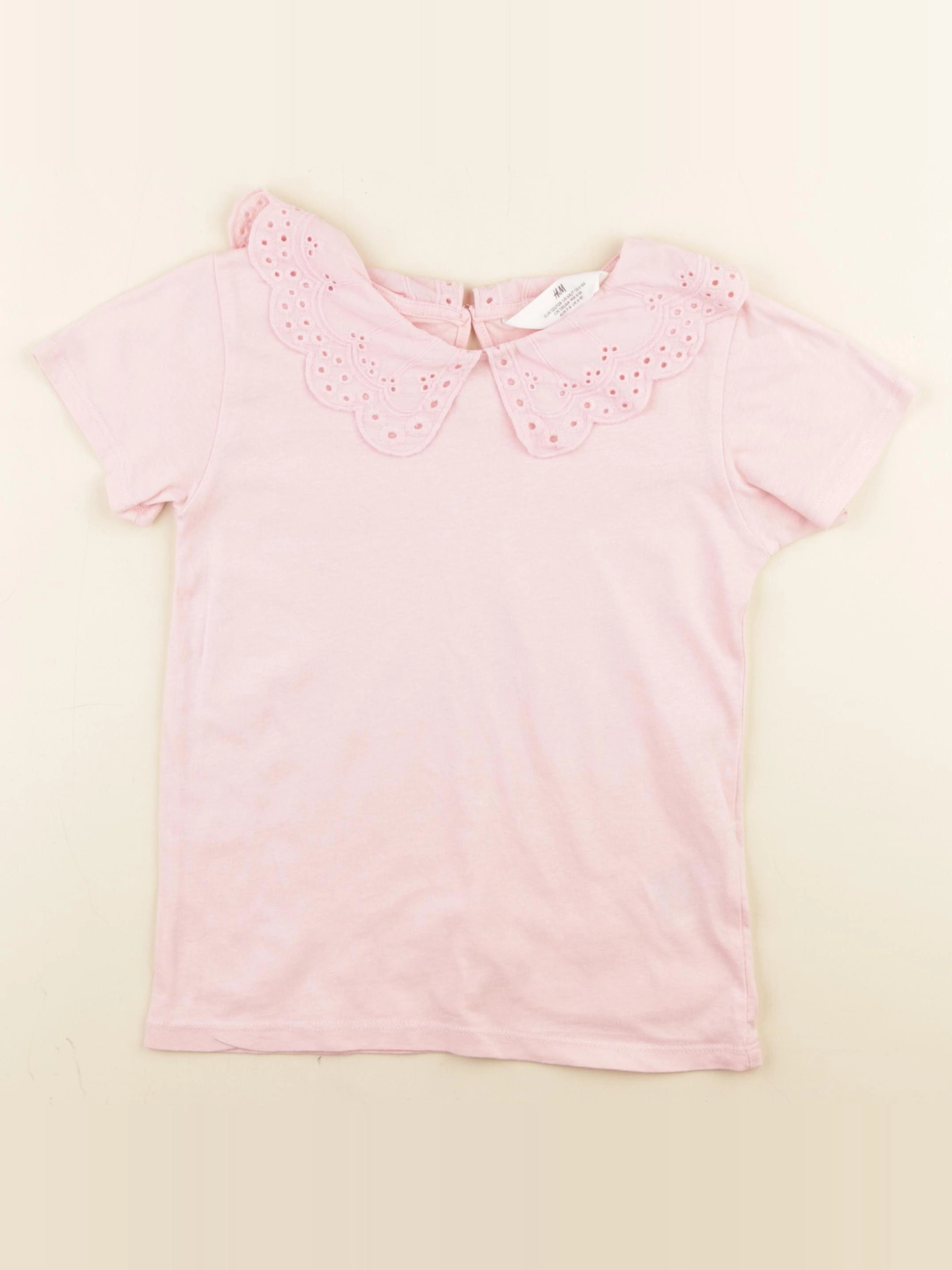 H&M - tee-shirt rose - 6/8 ans