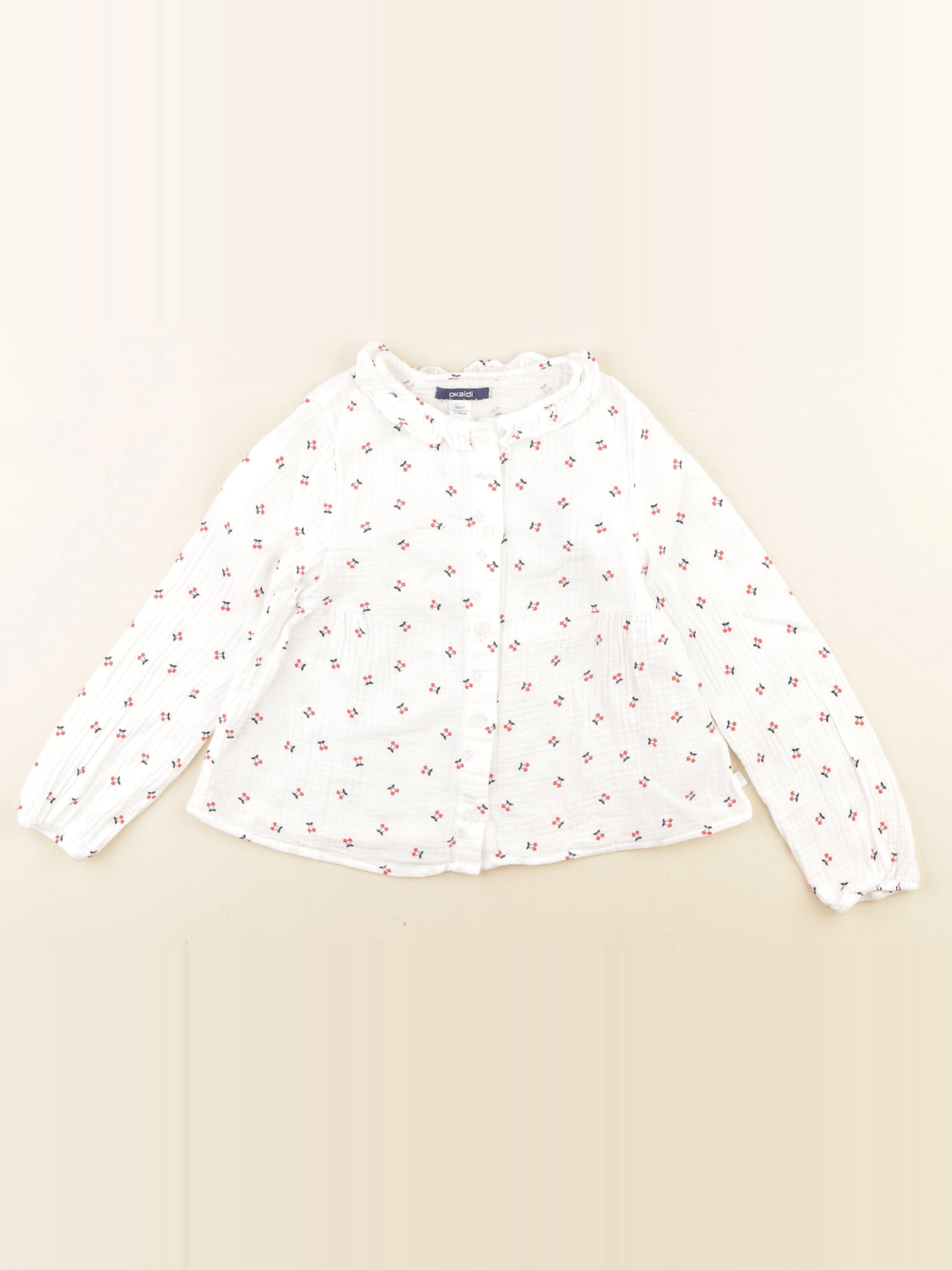 Okaidi - blouse blanc - 6 ans