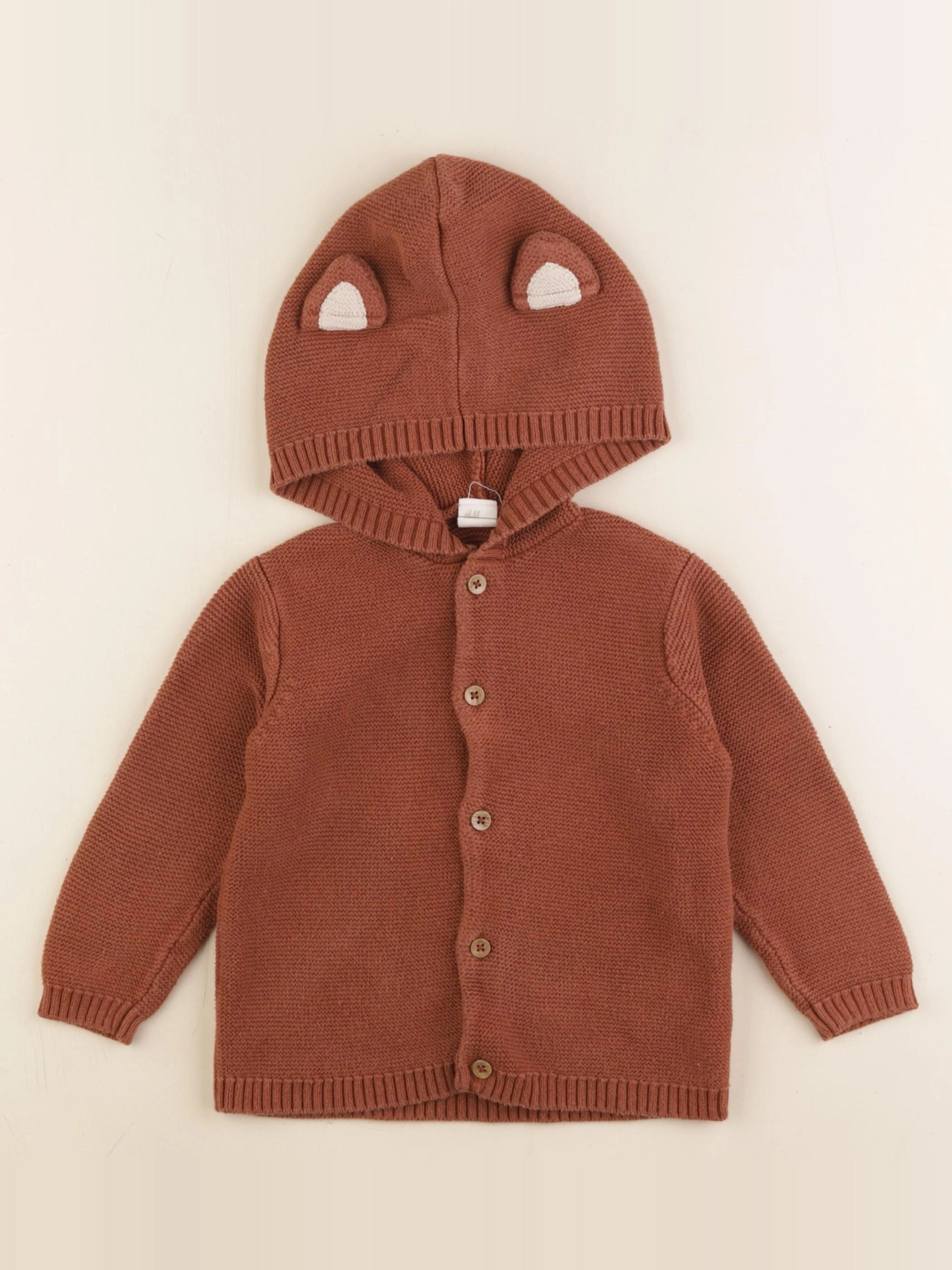 H&M - gilet marron - 12/18 mois