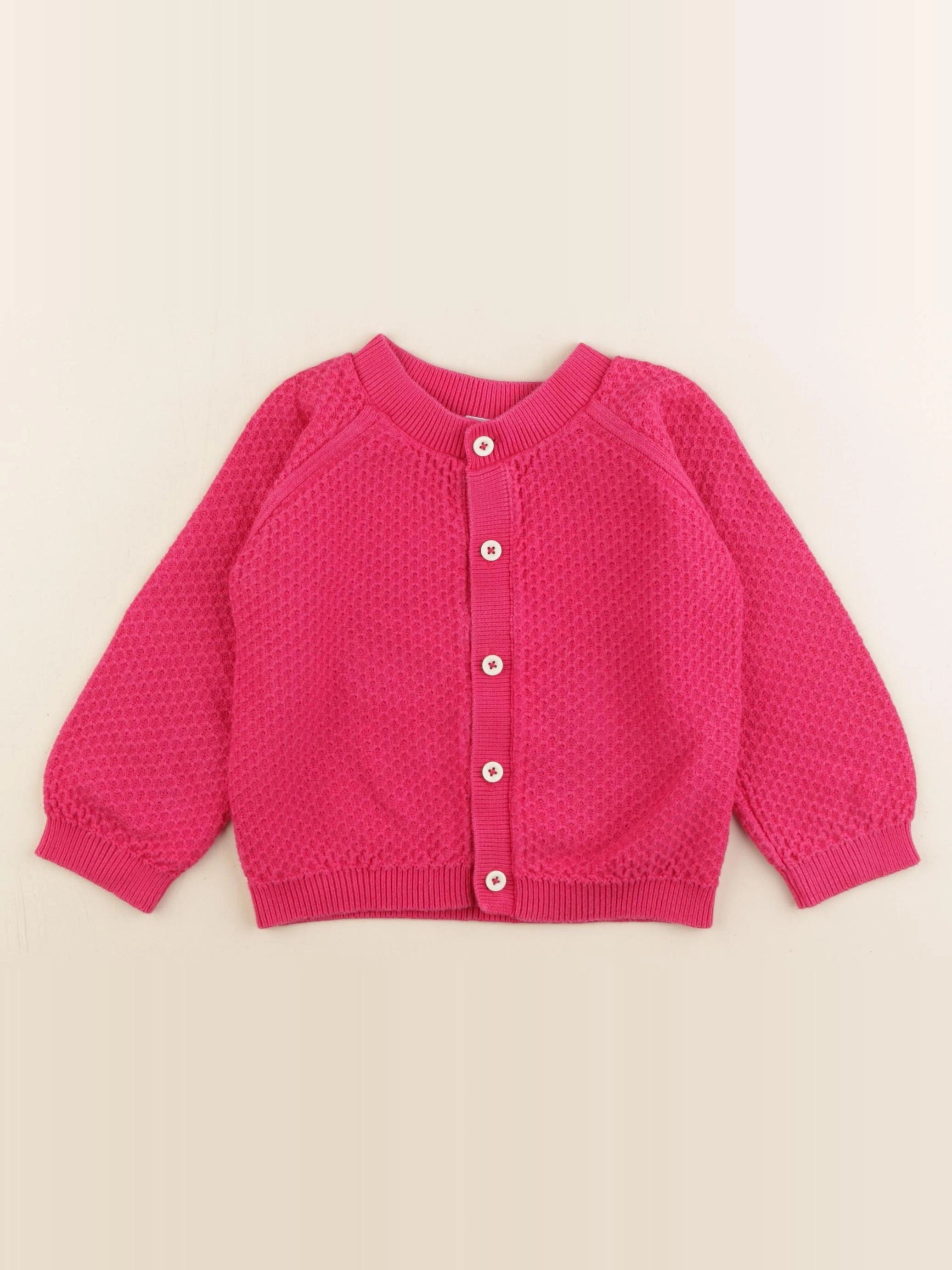 Petit Bateau - gilet rose - 24 mois