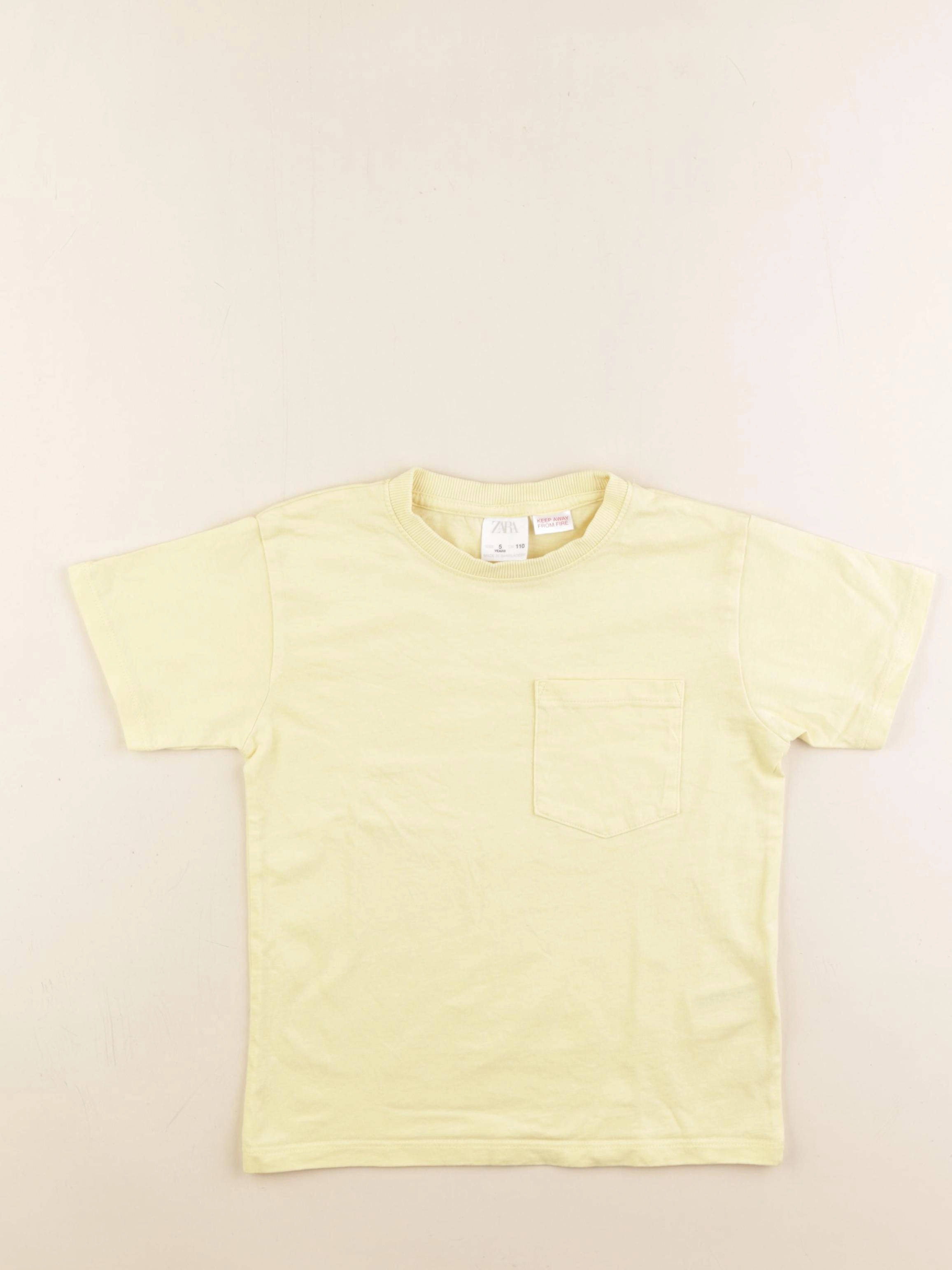 Zara - tee-shirt jaune - 5 ans