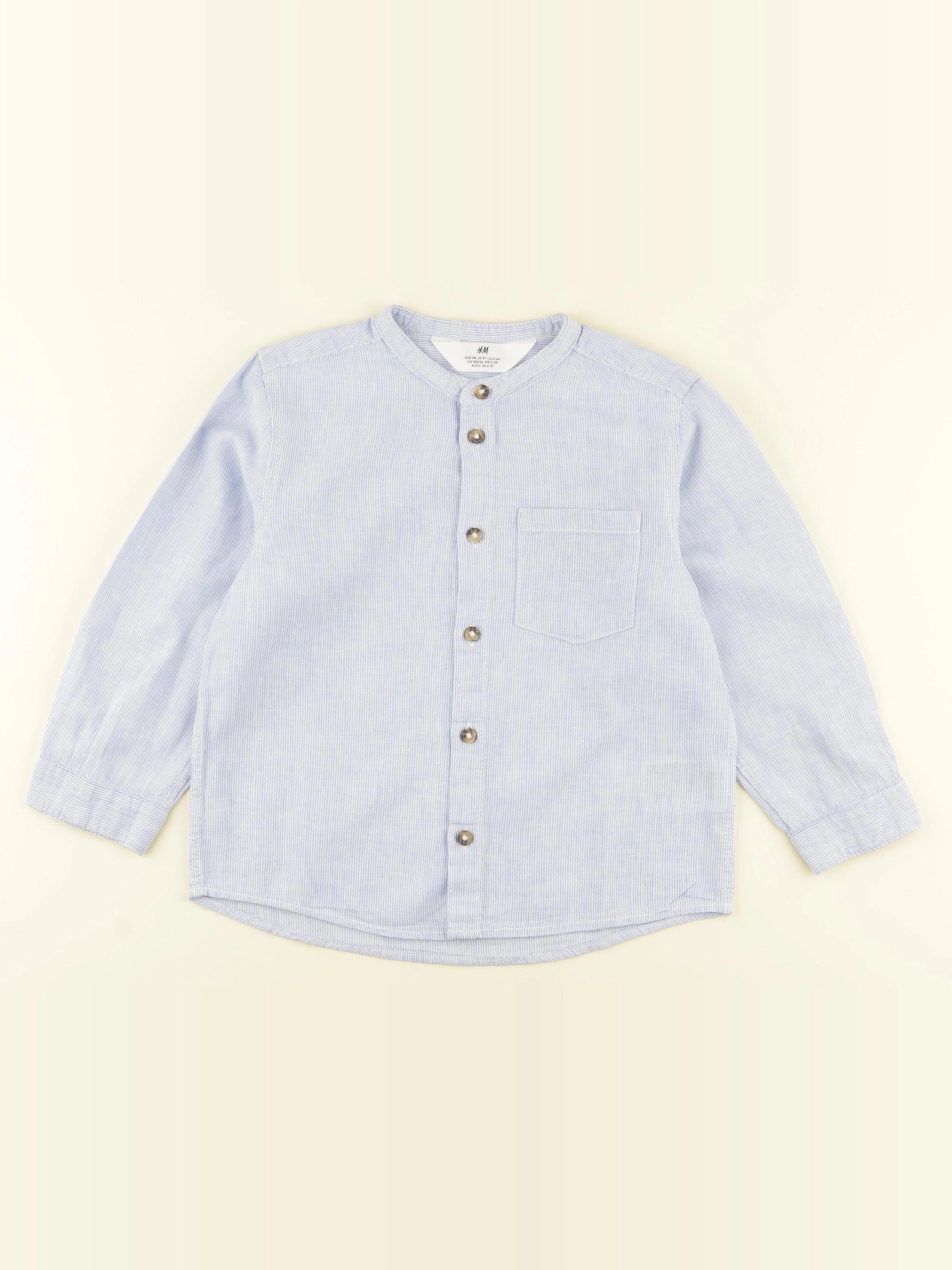 H&M - chemise bleu - 2/3 ans
