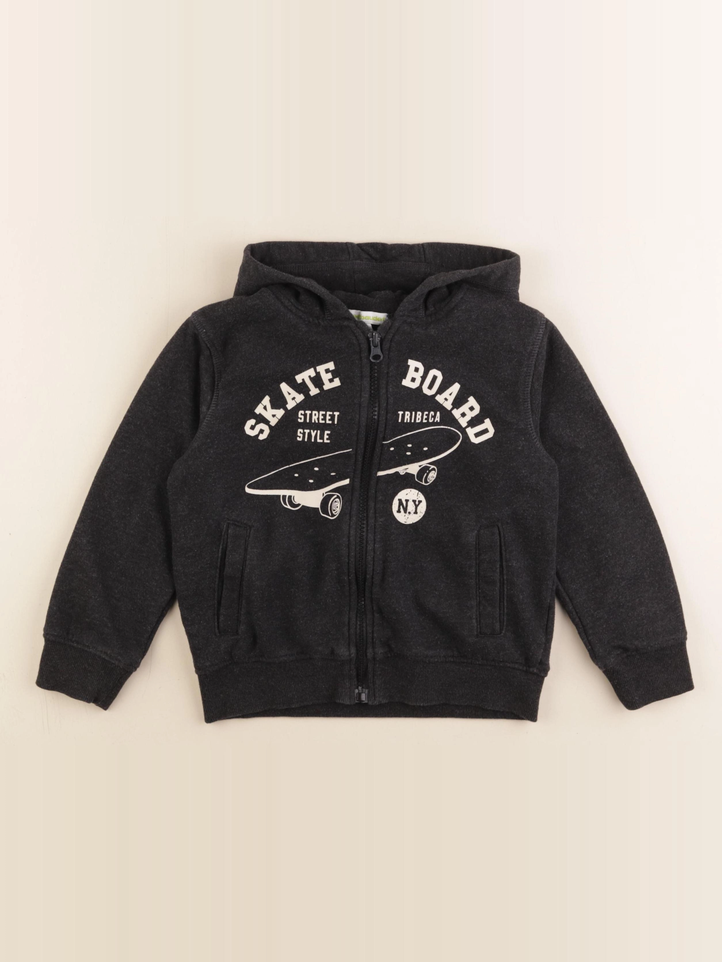 Vertbaudet - sweat noir - 6 ans