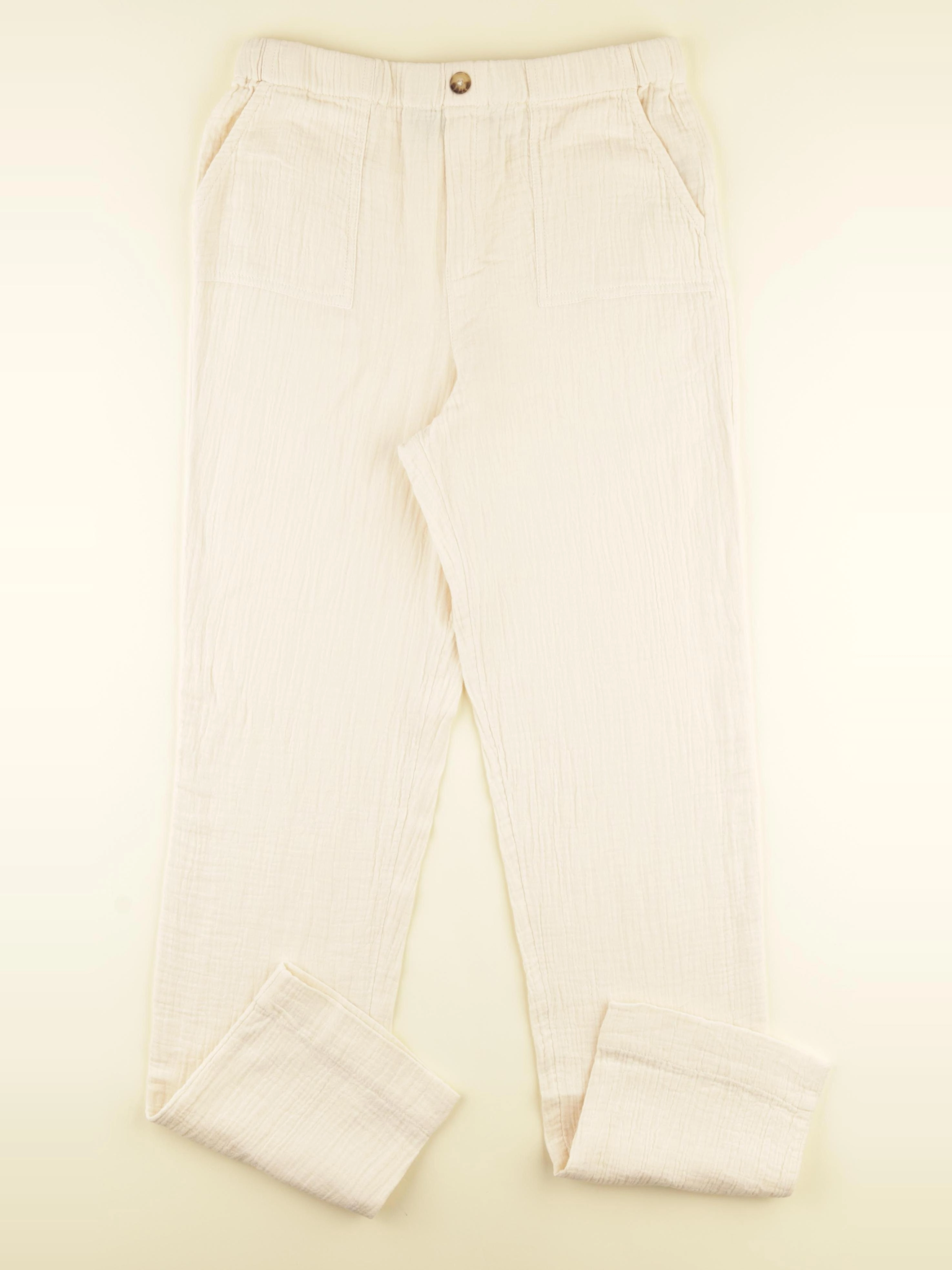 Vertbaudet - pantalon beige - 14 ans