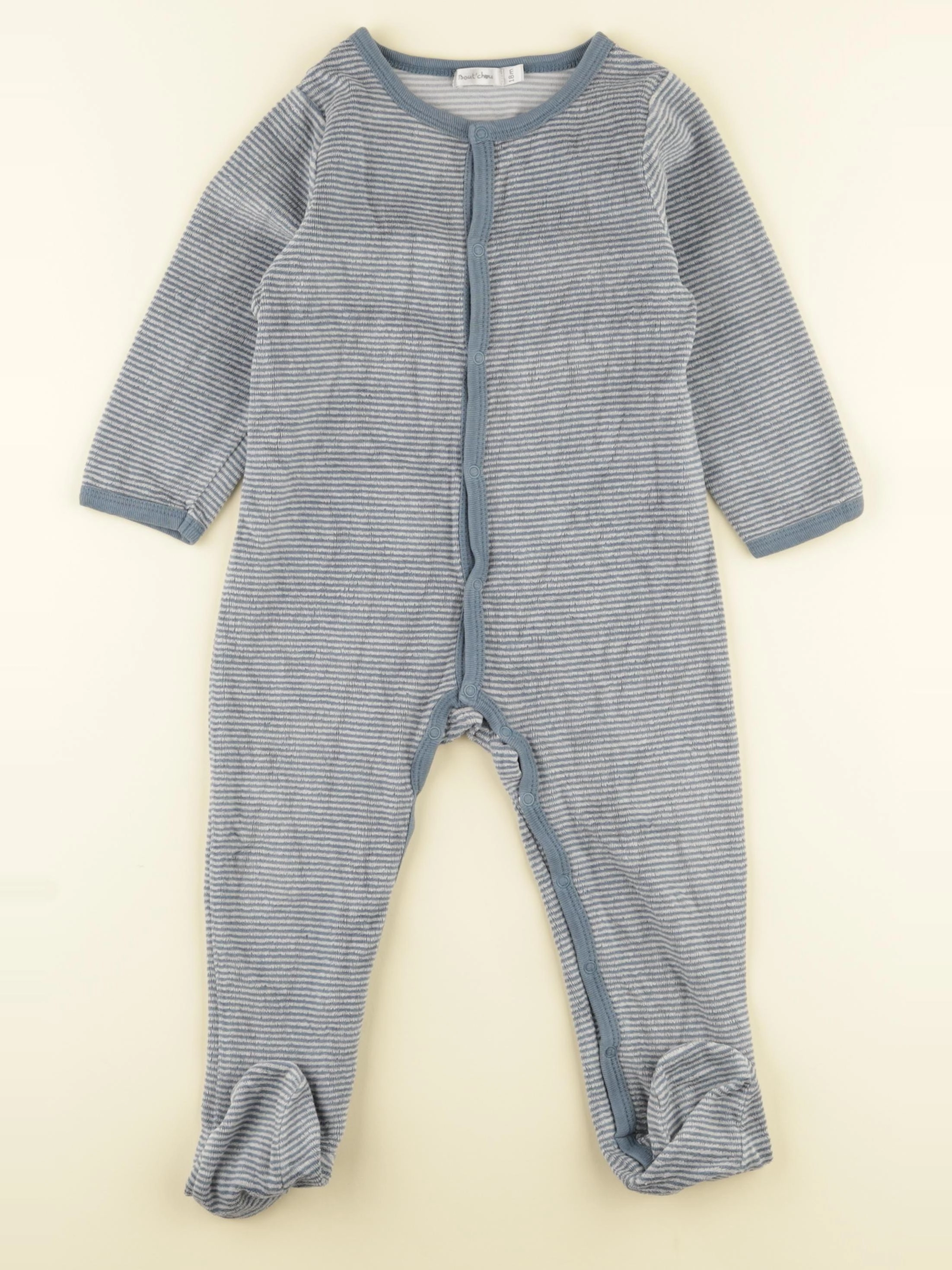 Boutchou - pyjama velours bleu - 18 mois
