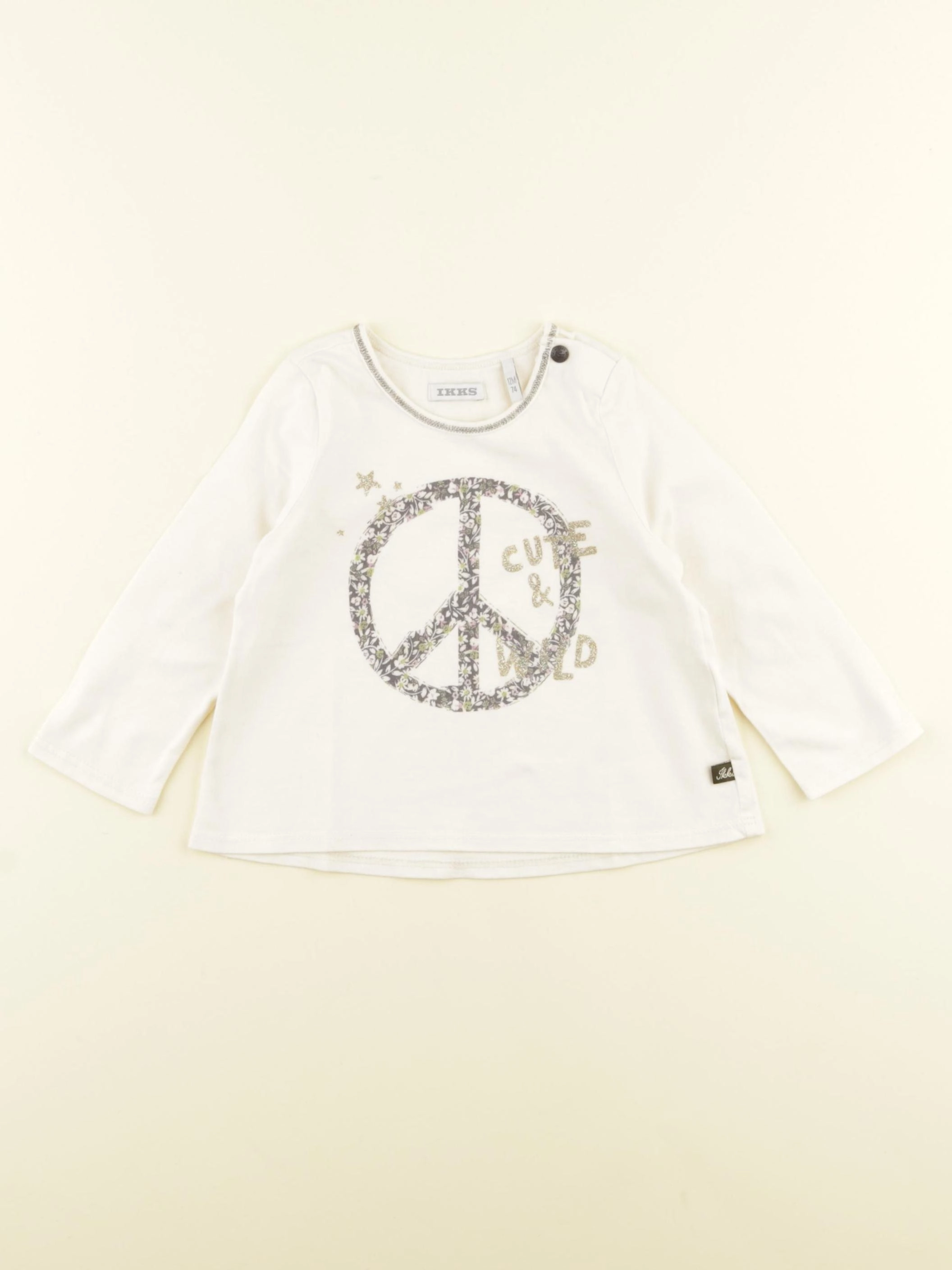 IKKS - tee-shirt beige - 12 mois