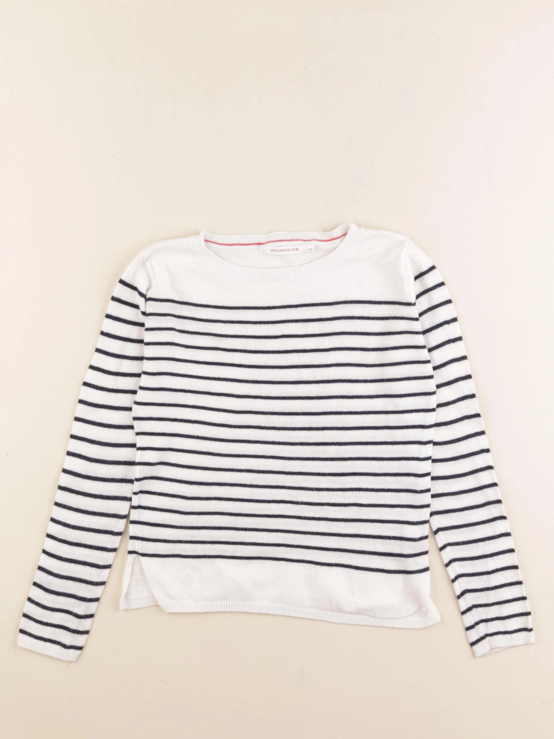 Monoprix - pull blanc - 6 ans