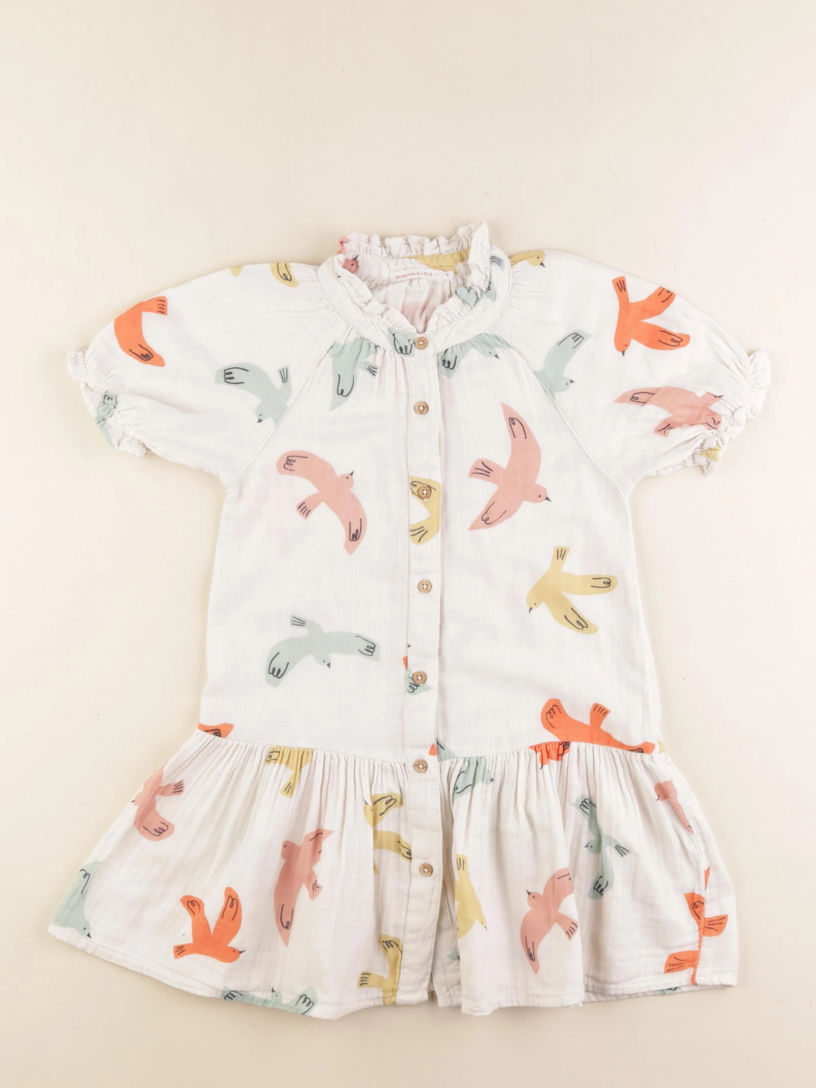 Monoprix - robe beige - 6 ans