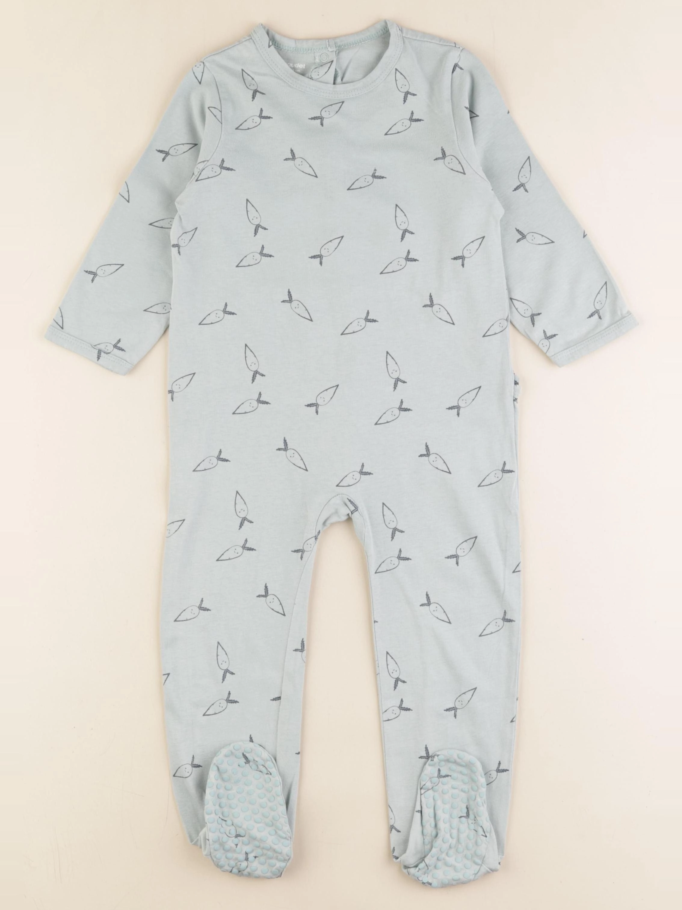 Vertbaudet - pyjama coton vert - 24 mois