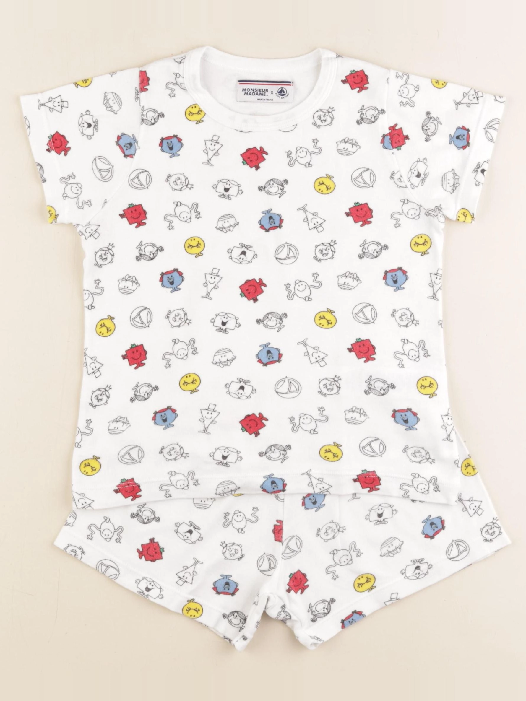 Petit Bateau - pyjama coton blanc - 4 ans