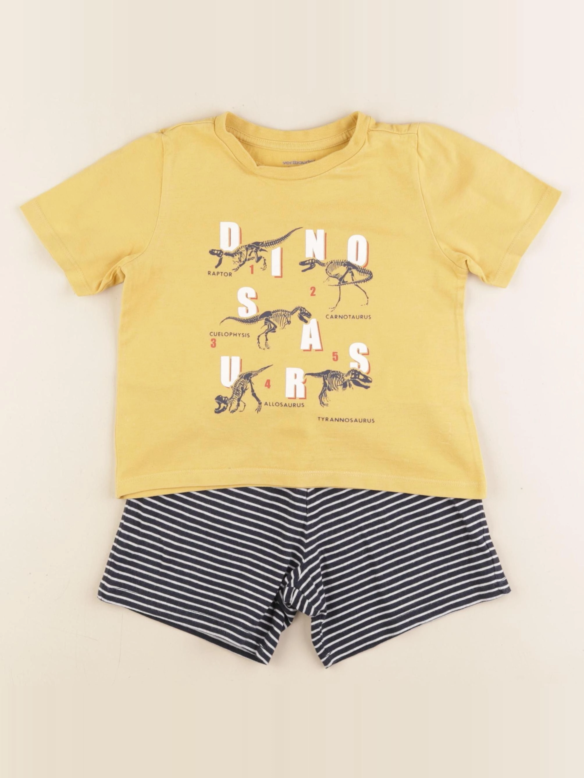 Vertbaudet - pyjama bleu, jaune - 3 ans