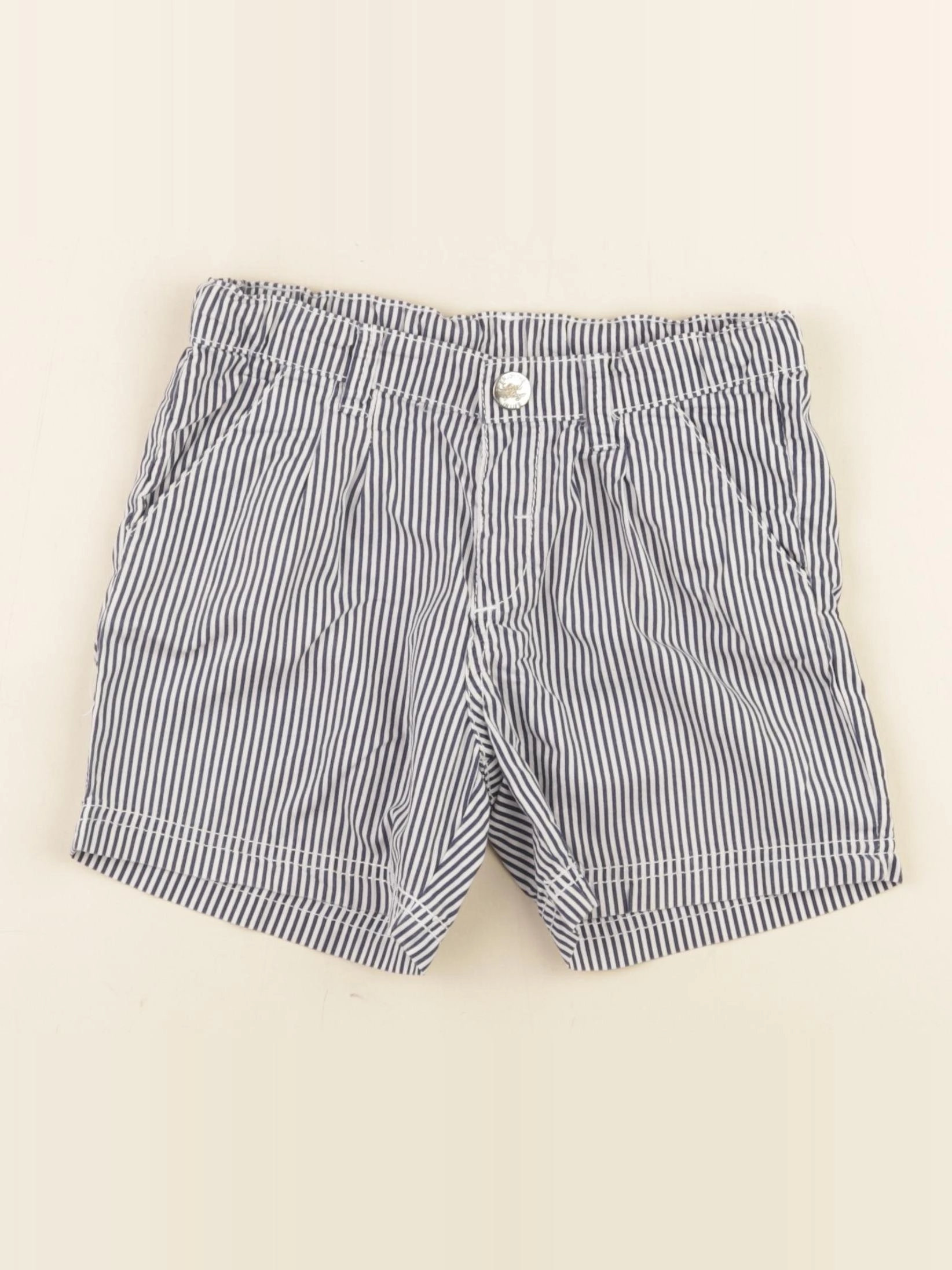 H&M - short blanc, bleu - 4/5 ans