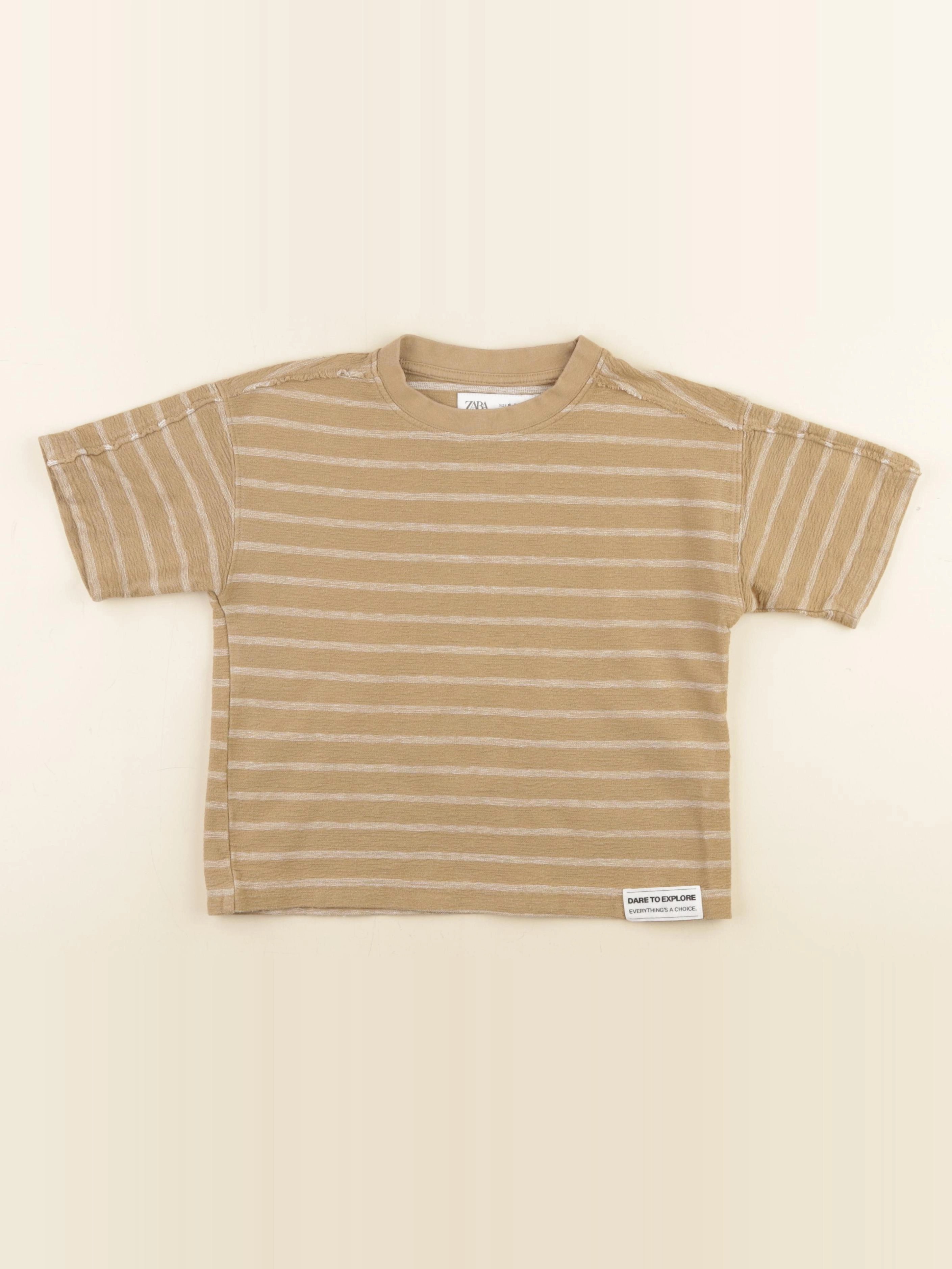 Zara - tee-shirt marron - 6/7 ans