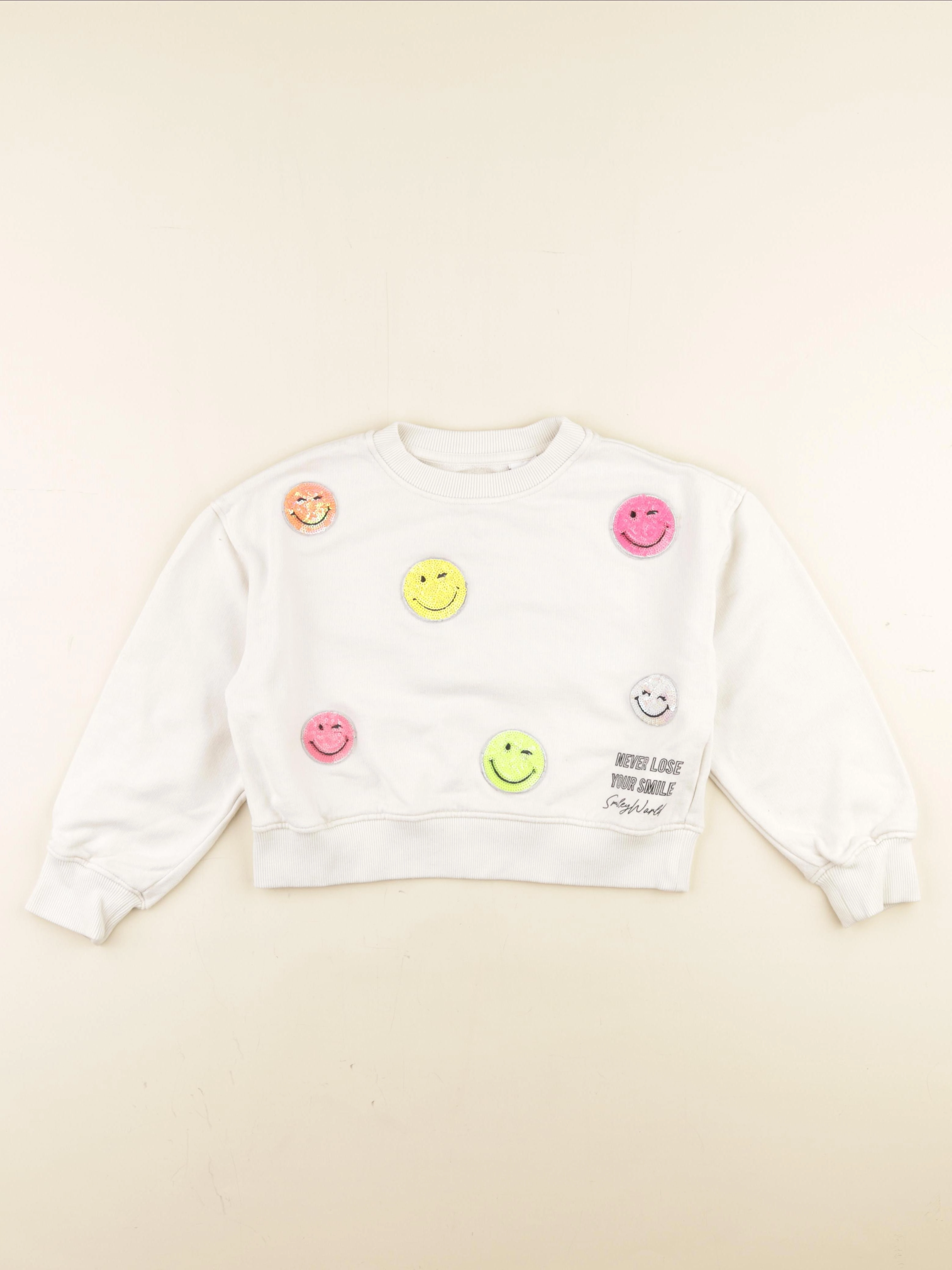 Zara - sweat beige - 8/9 ans