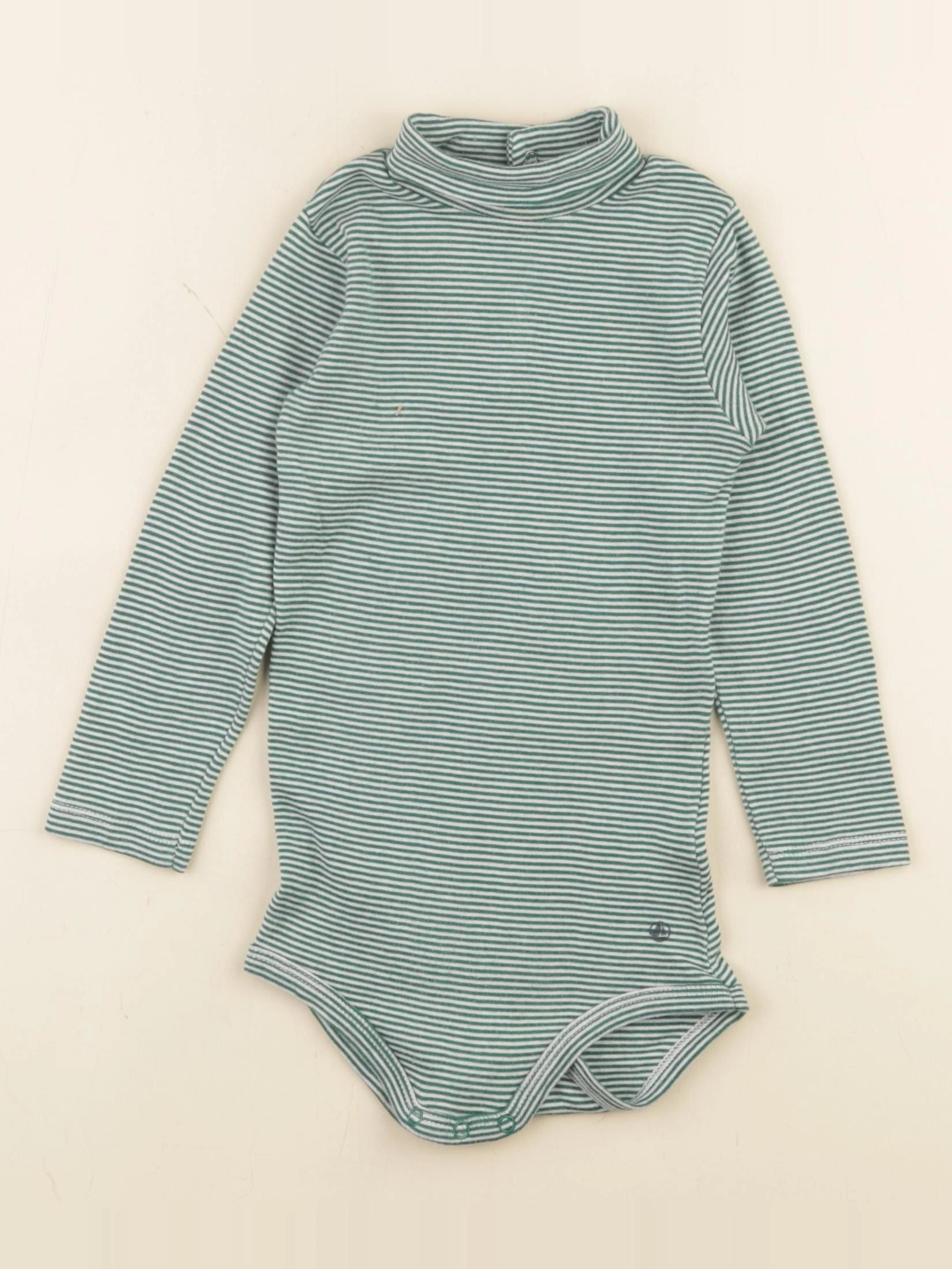 Petit Bateau - body à col vert - 18 mois