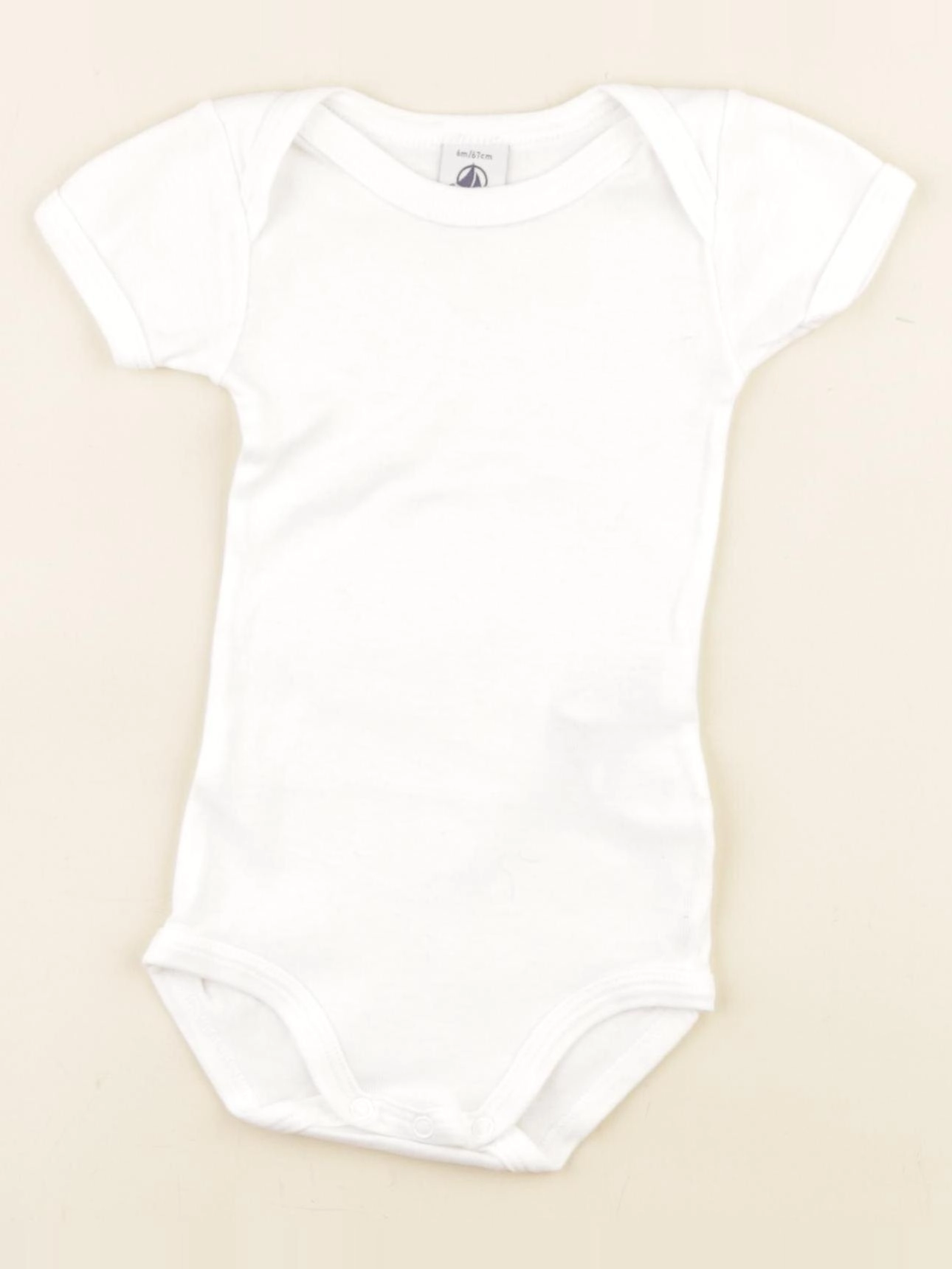 Petit Bateau - body blanc - 6 mois