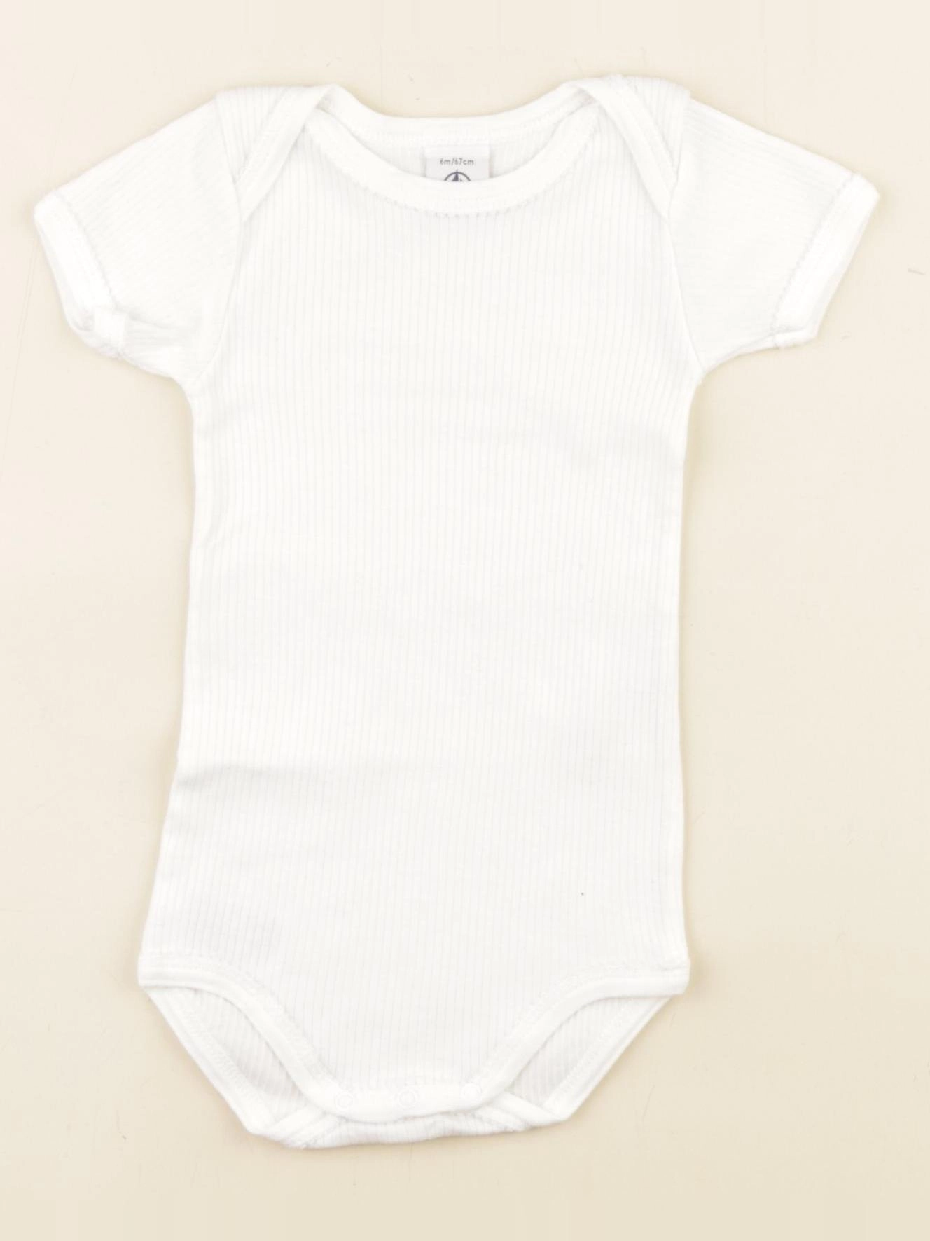 Petit Bateau - body blanc - 6 mois