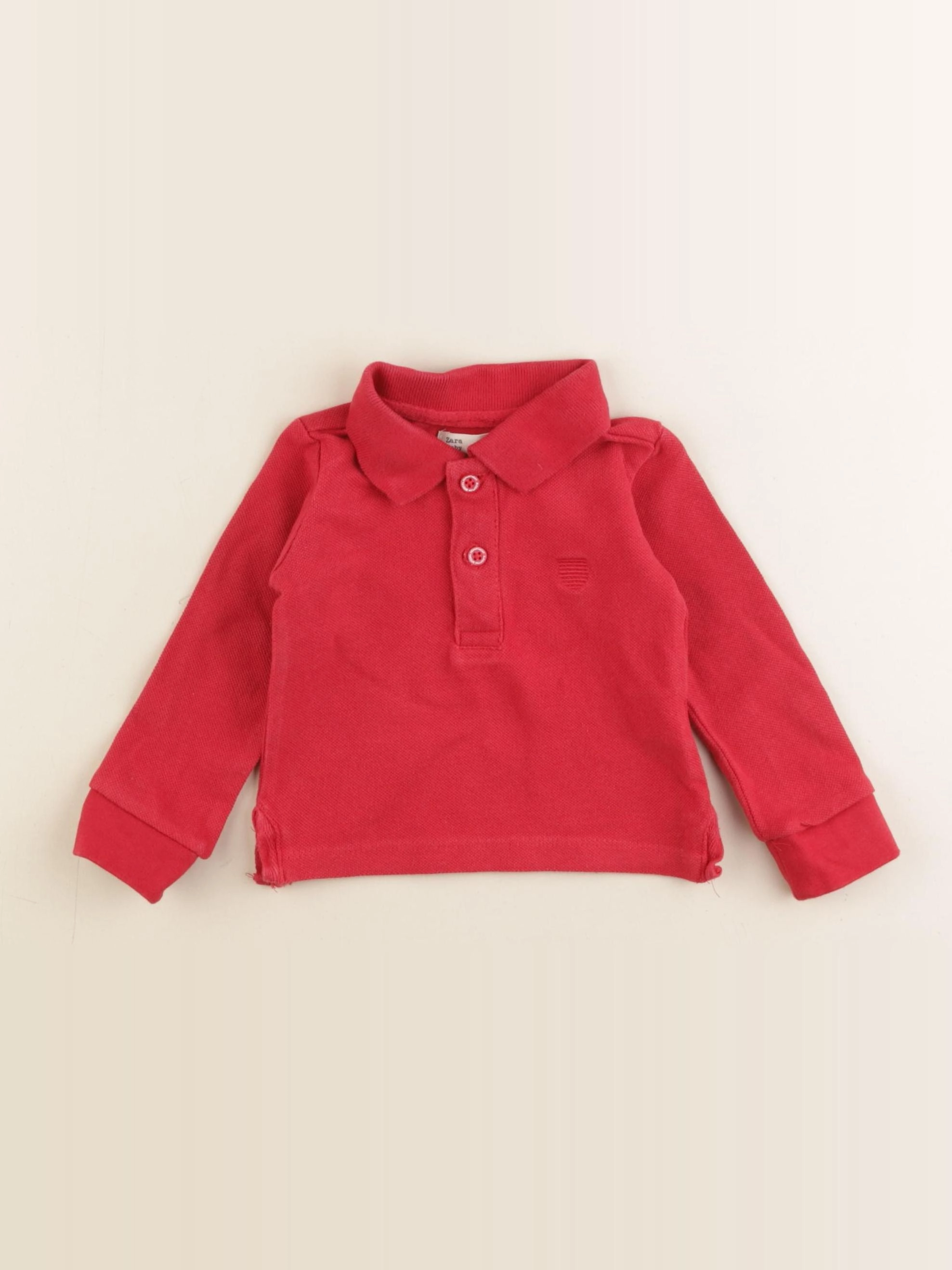 Zara - polo rouge - 3/6 mois
