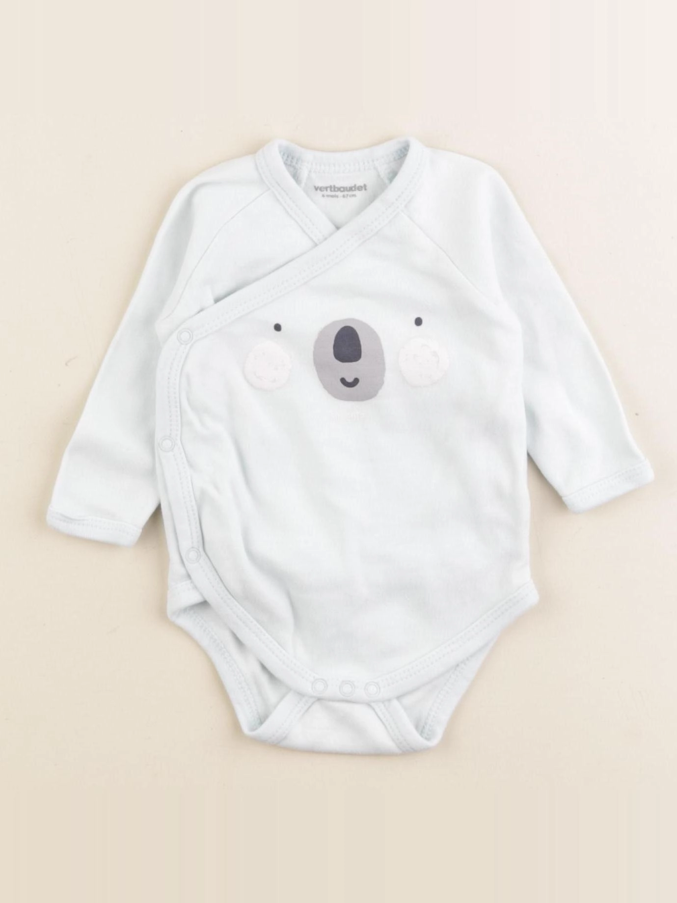 Vertbaudet - body bleu - 6 mois