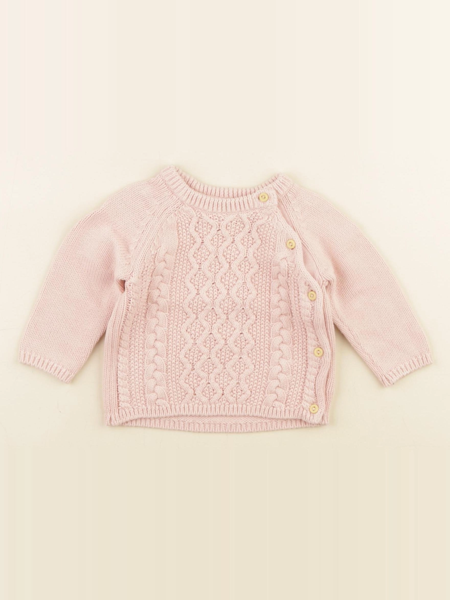 H&M - pull rose - 1/2 mois