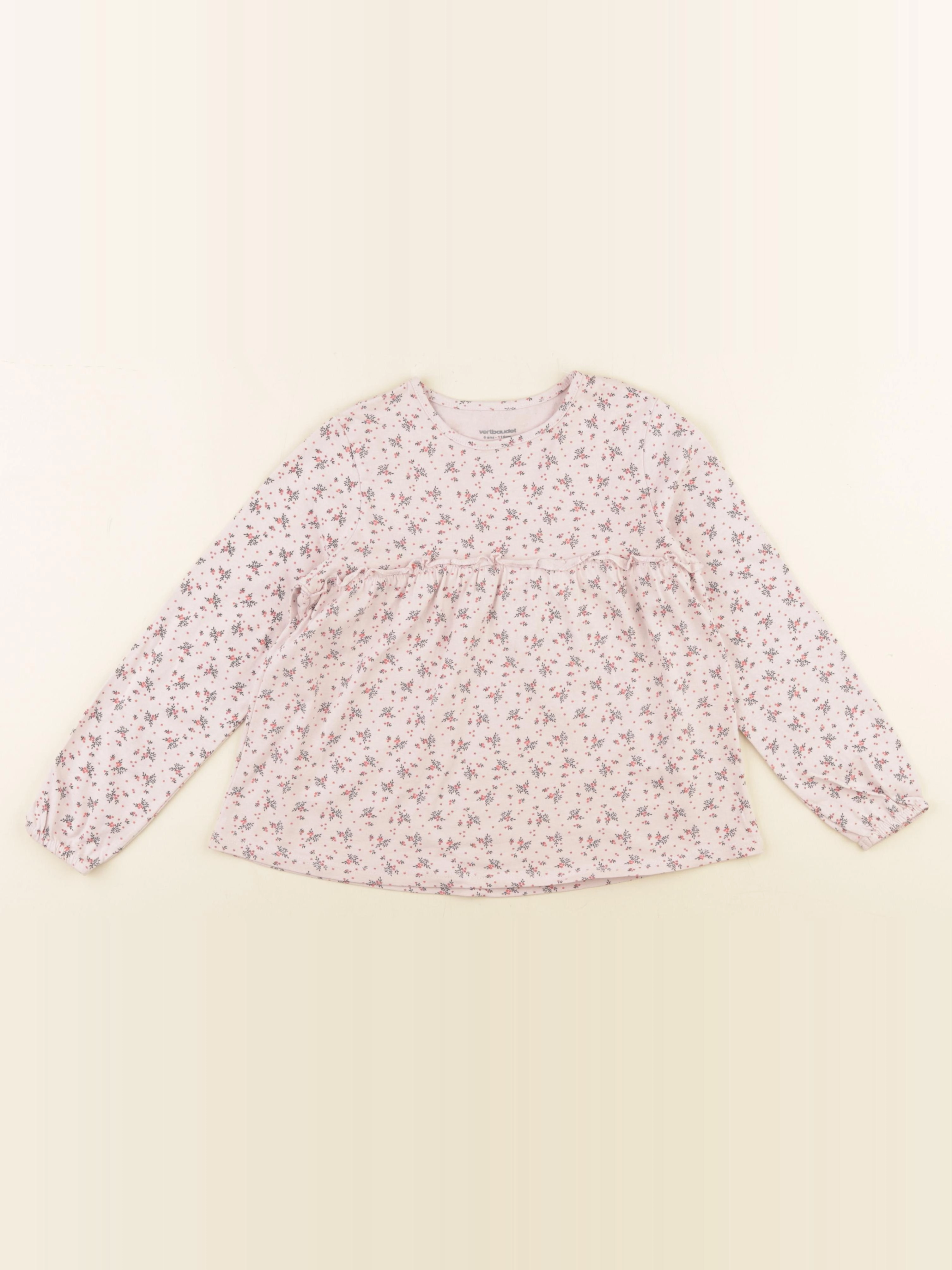 Vertbaudet - tee-shirt rose - 6 ans