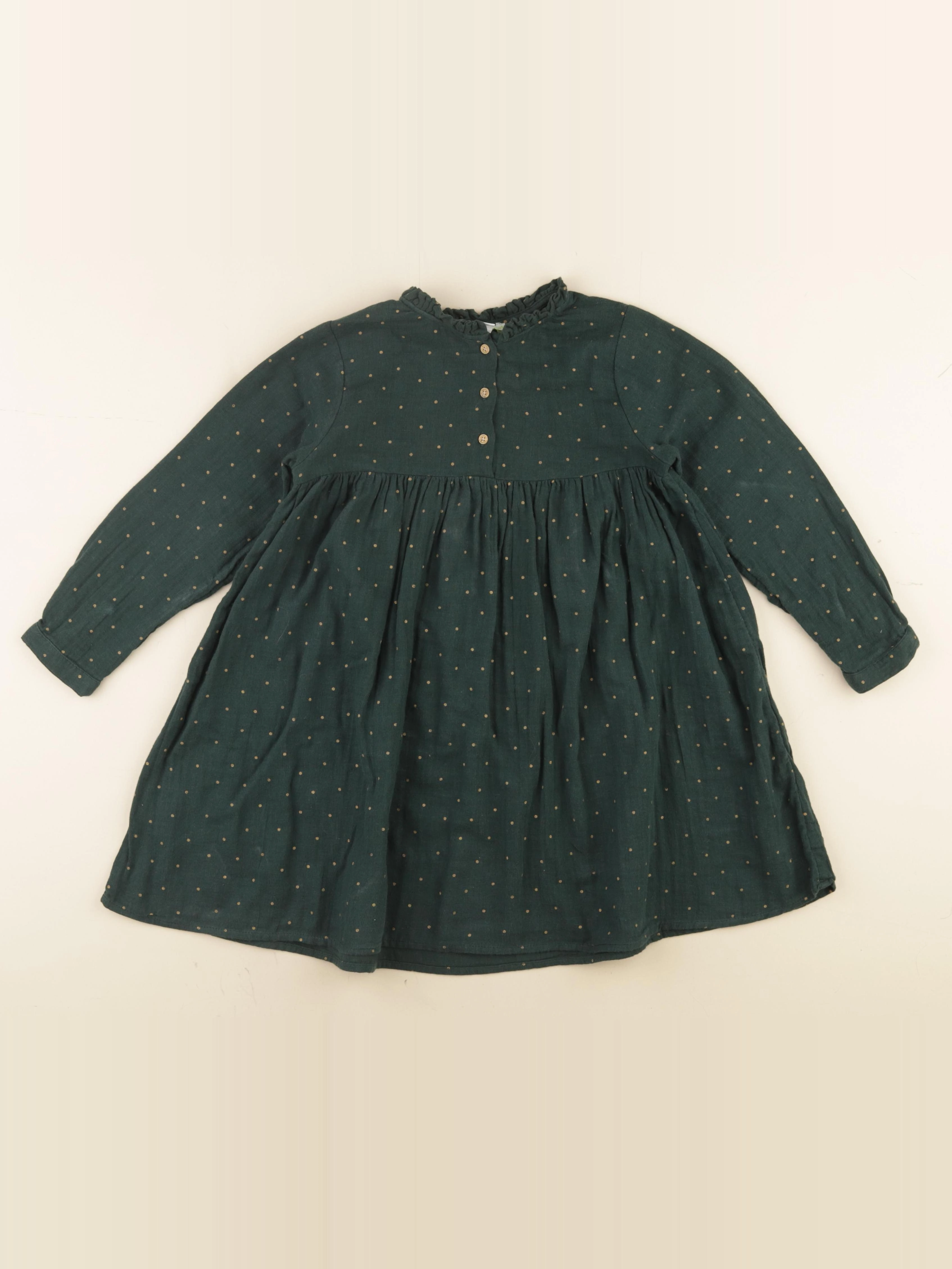 Vertbaudet - robe vert, or - 6 ans