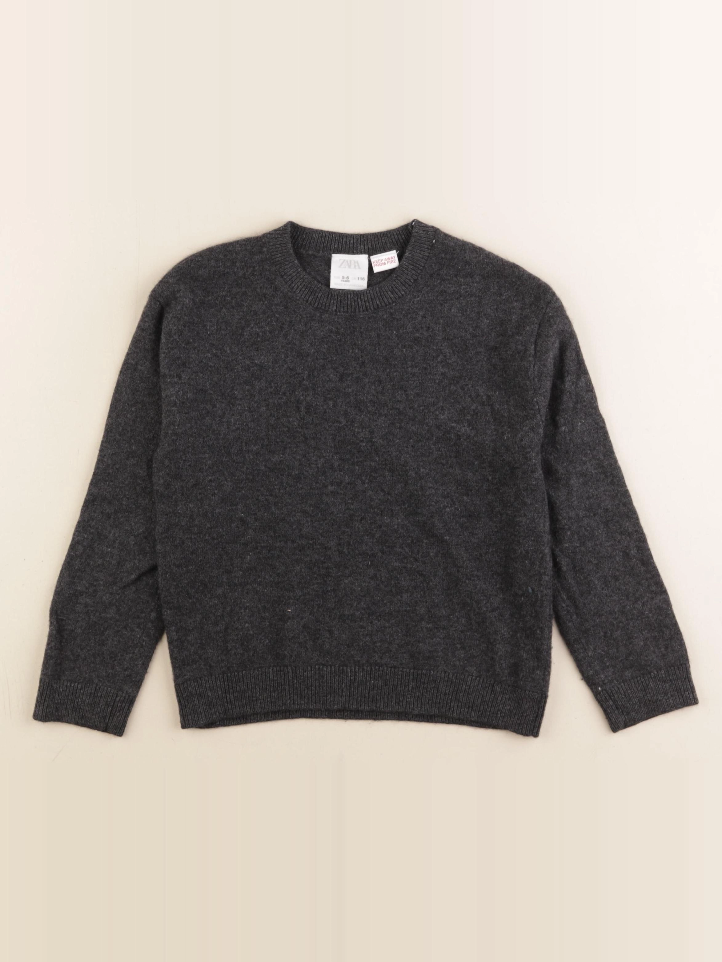 Zara - pull gris - 5/6 ans