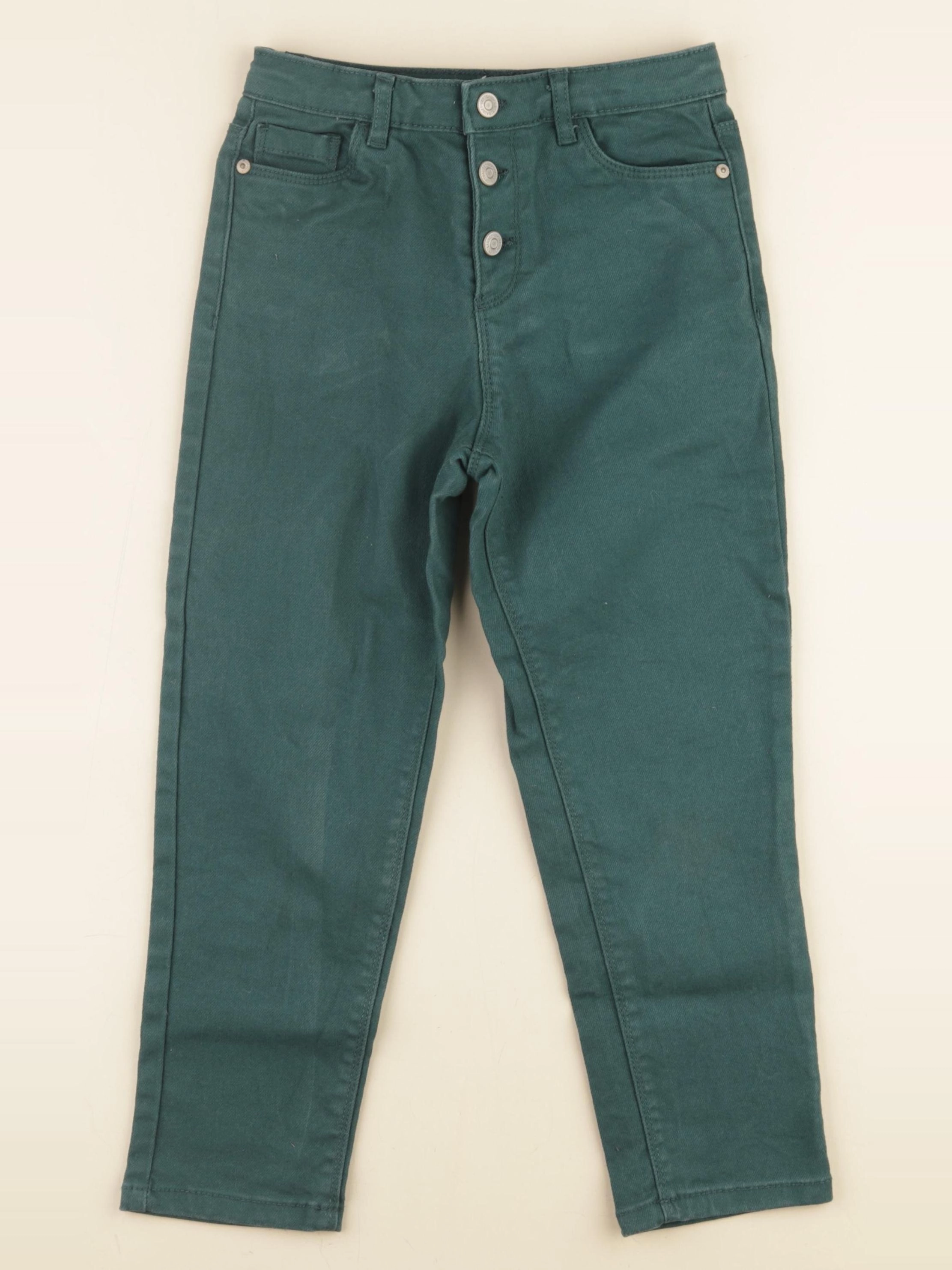 Vertbaudet - jean vert - 7 ans