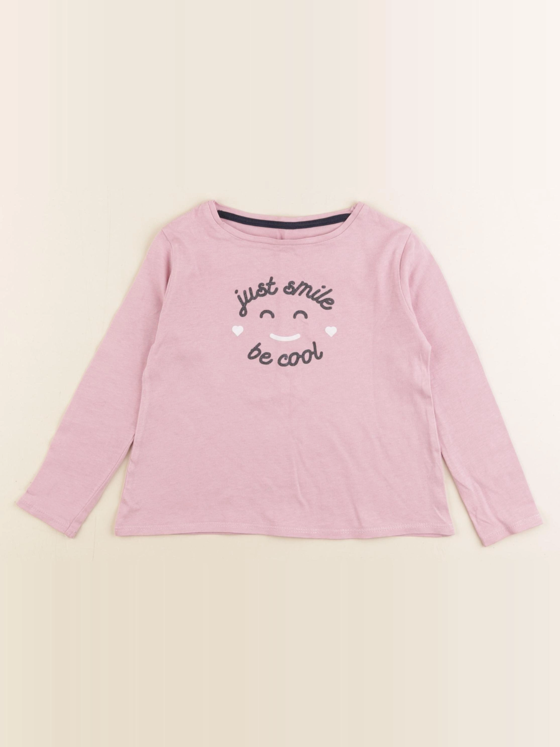 Vertbaudet - tee-shirt violet - 4 ans