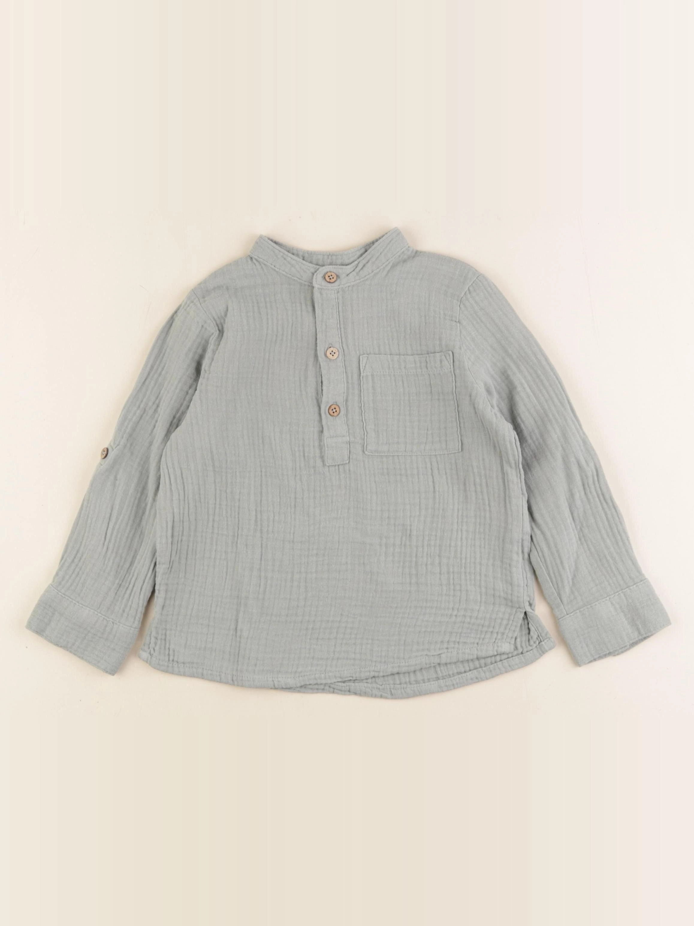 Vertbaudet - chemise vert - 4 ans