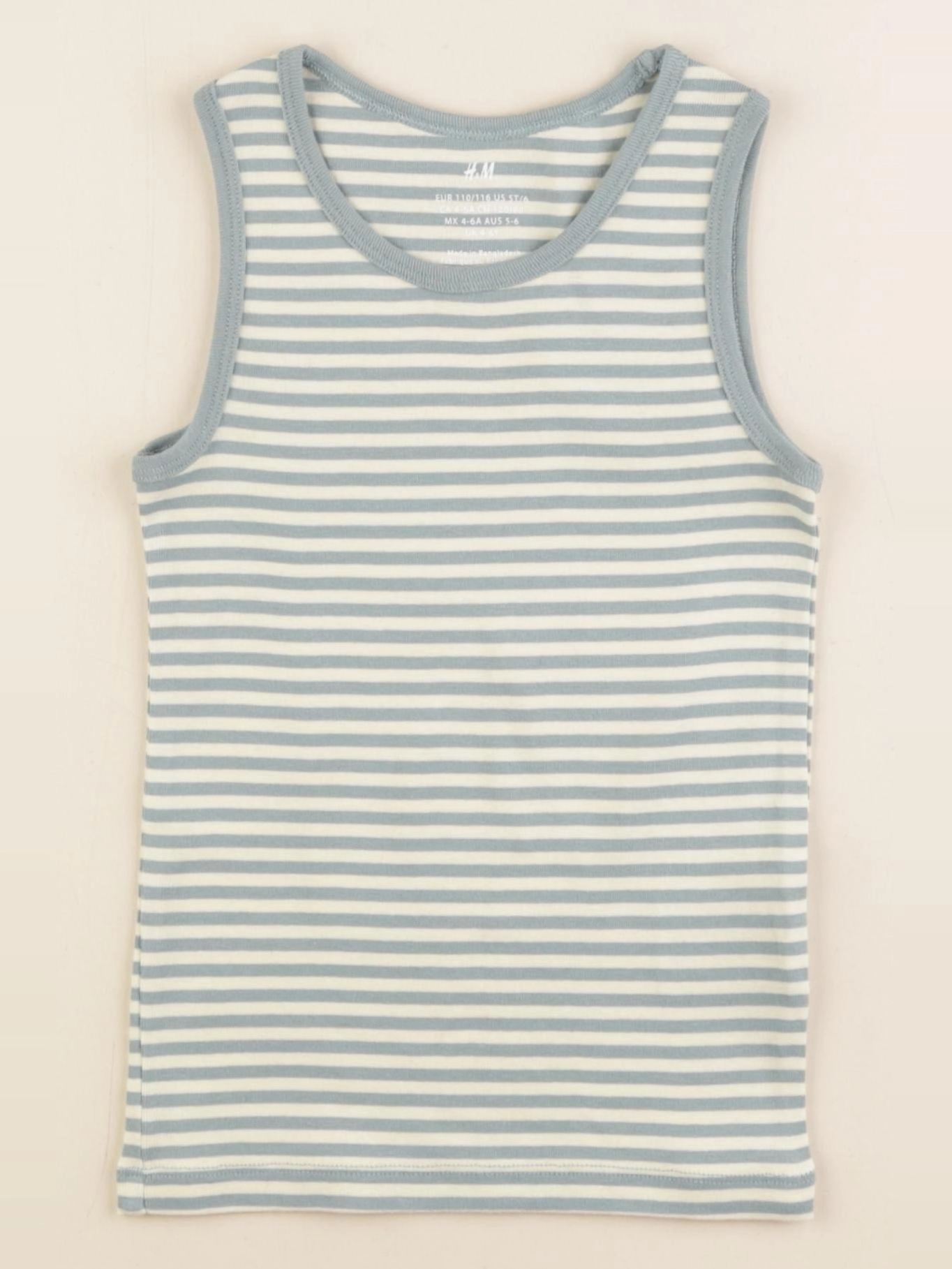 H&M - maillot de corps vert - 4/6 ans