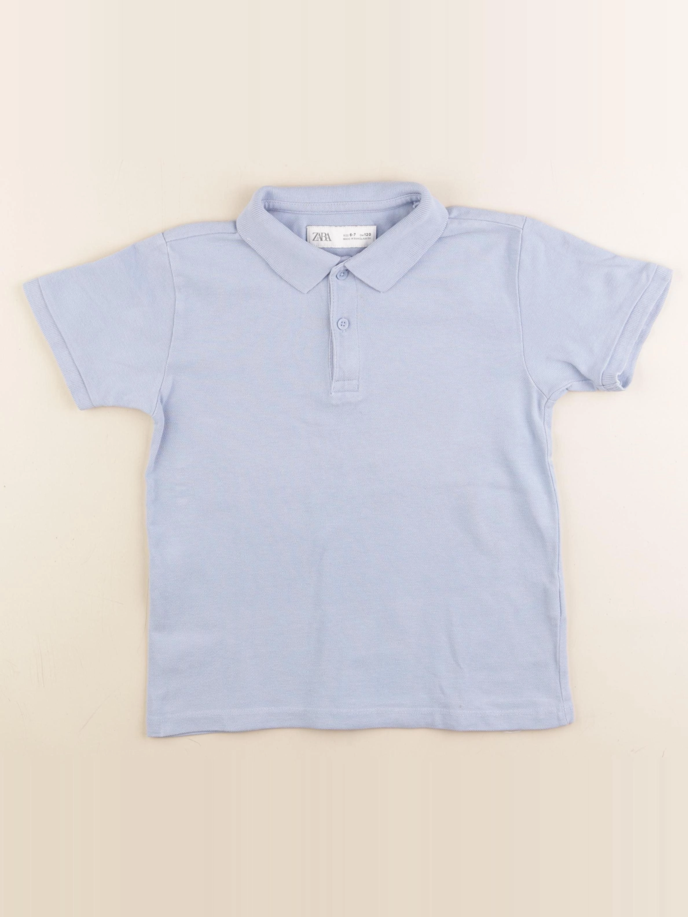 Zara - polo bleu - 6/7 ans