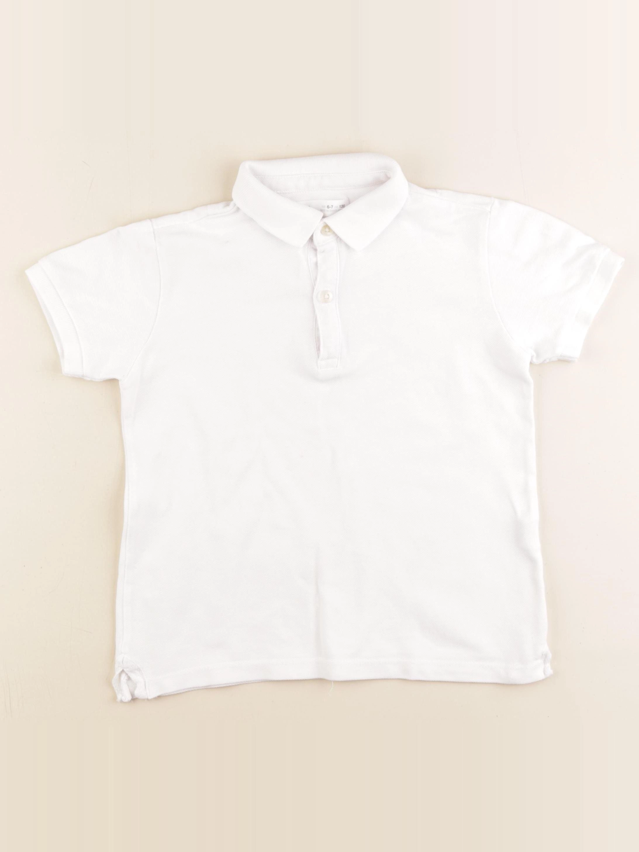 Zara - polo blanc - 6/7 ans
