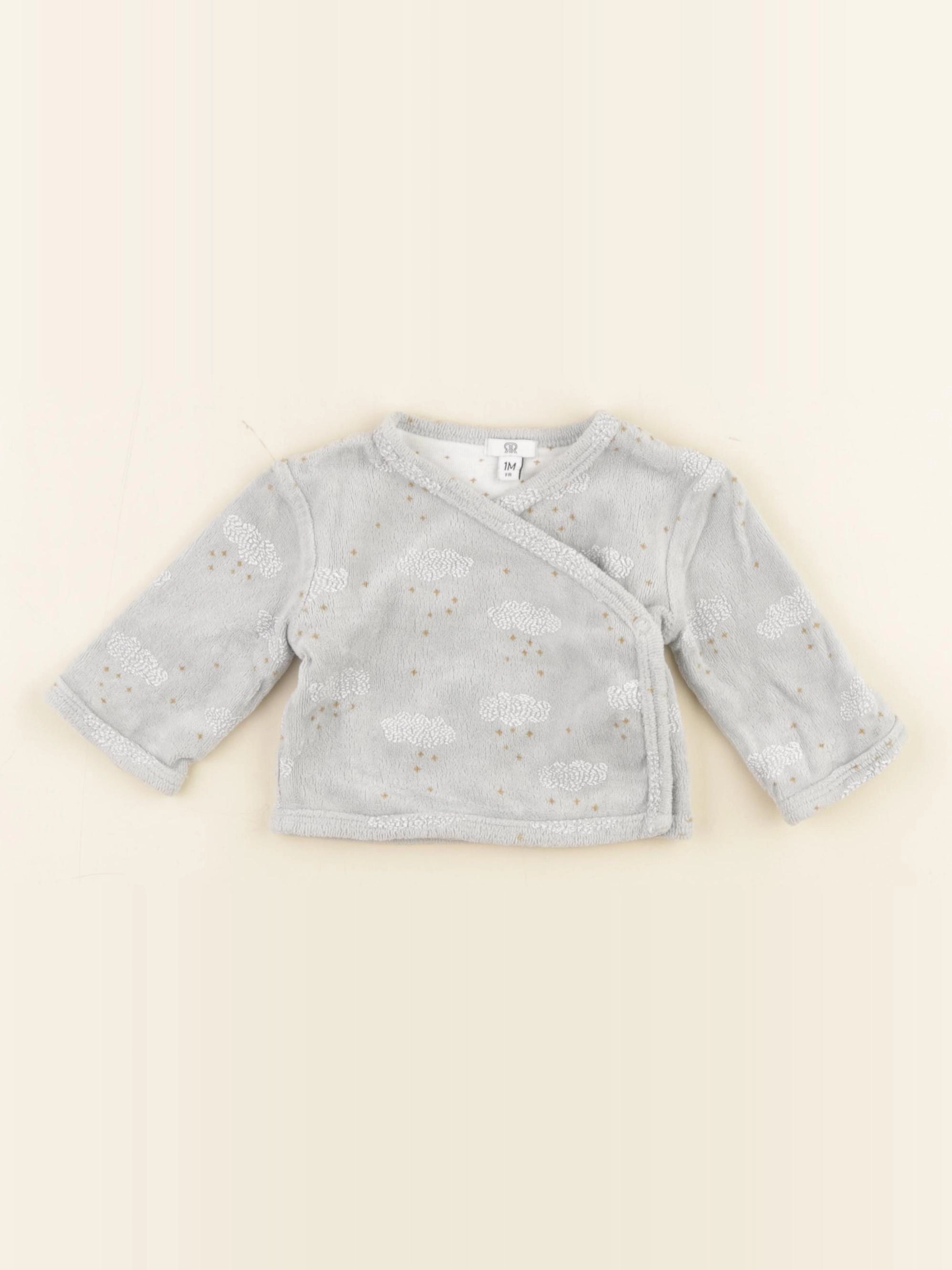 La Redoute - sweat gris - 1 mois