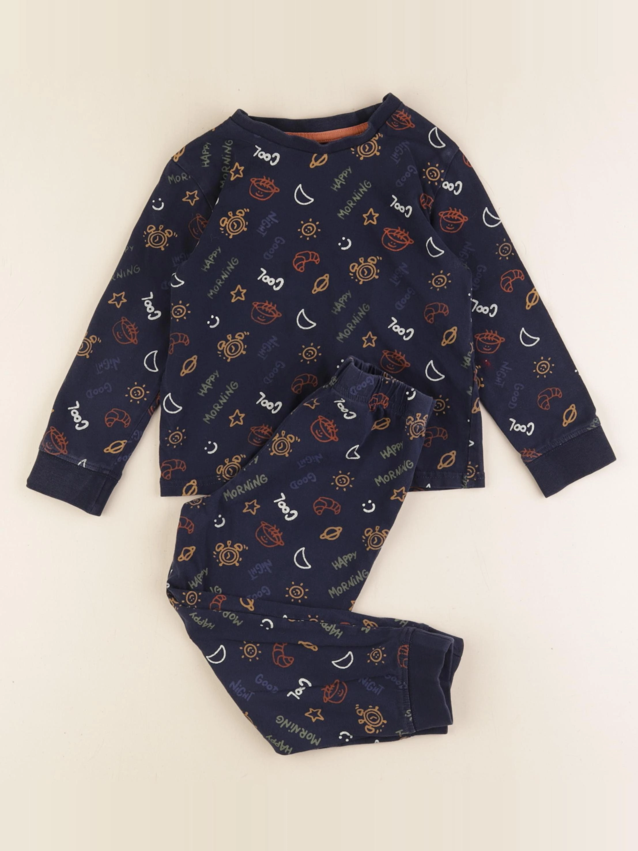 Vertbaudet - pyjama coton bleu - 4 ans
